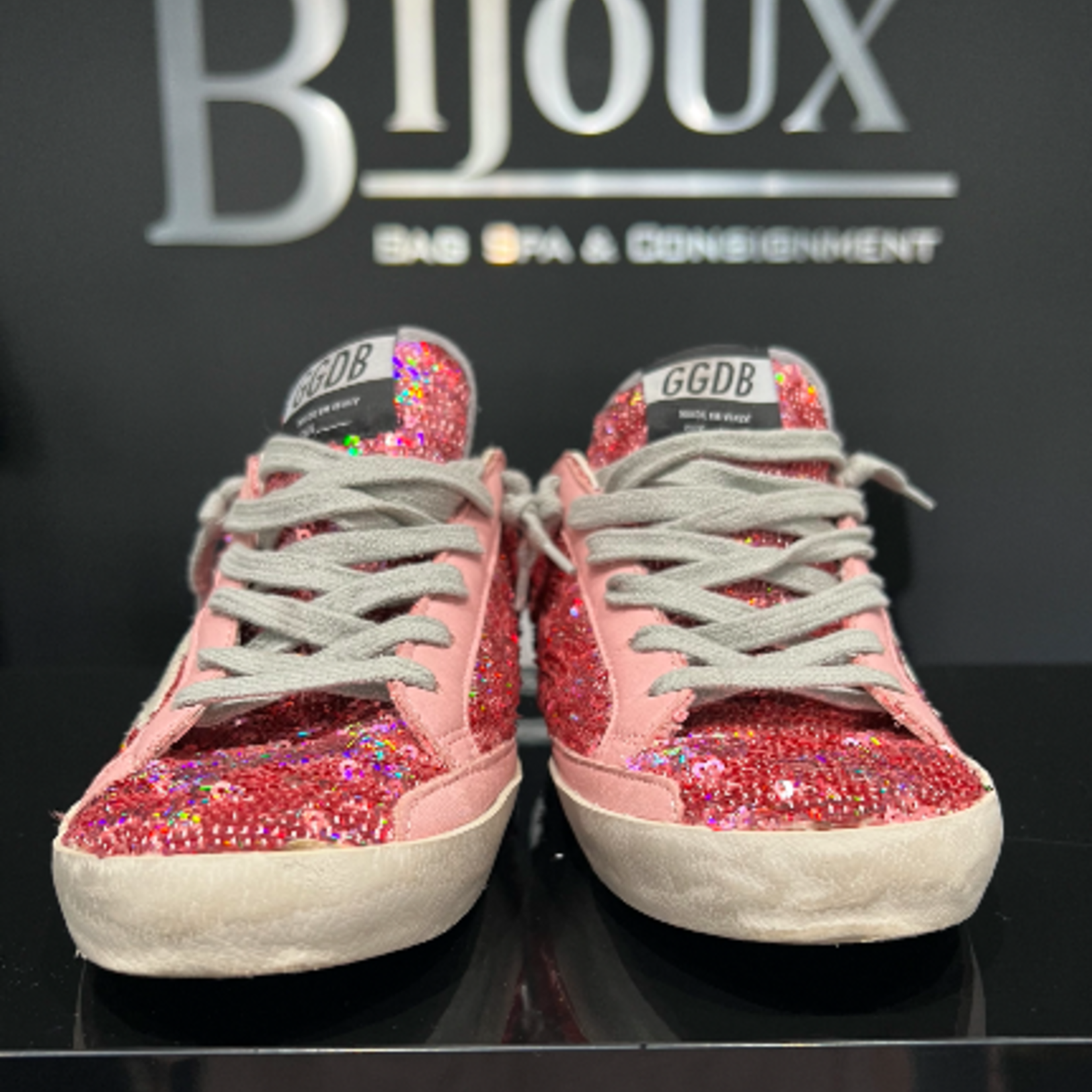 SOLD - Golden Goose Sequin Pink Sneakers 37