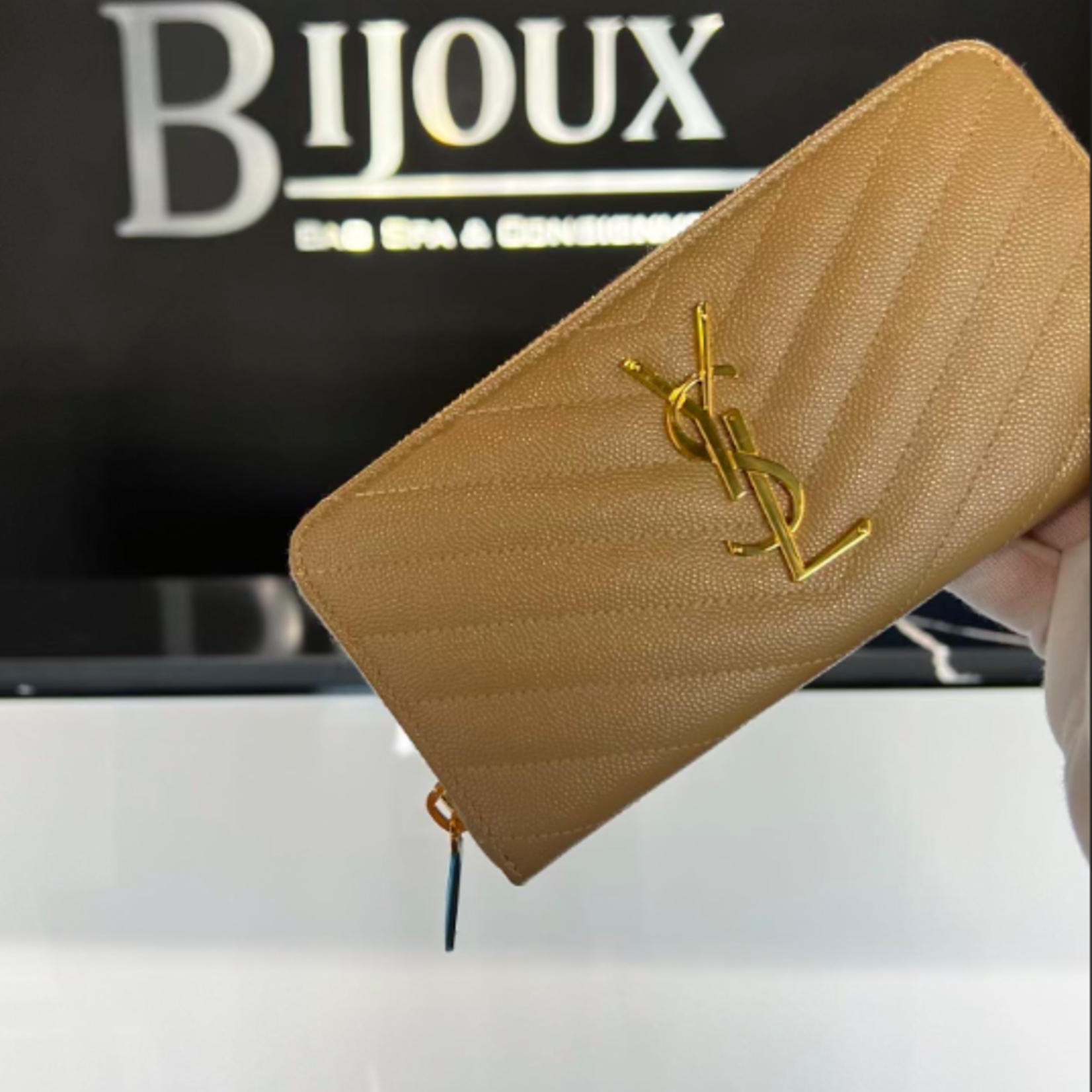 Saint Laurent SOLD - Saint Laurent Cassandre Matelassè Zip Around Wallet