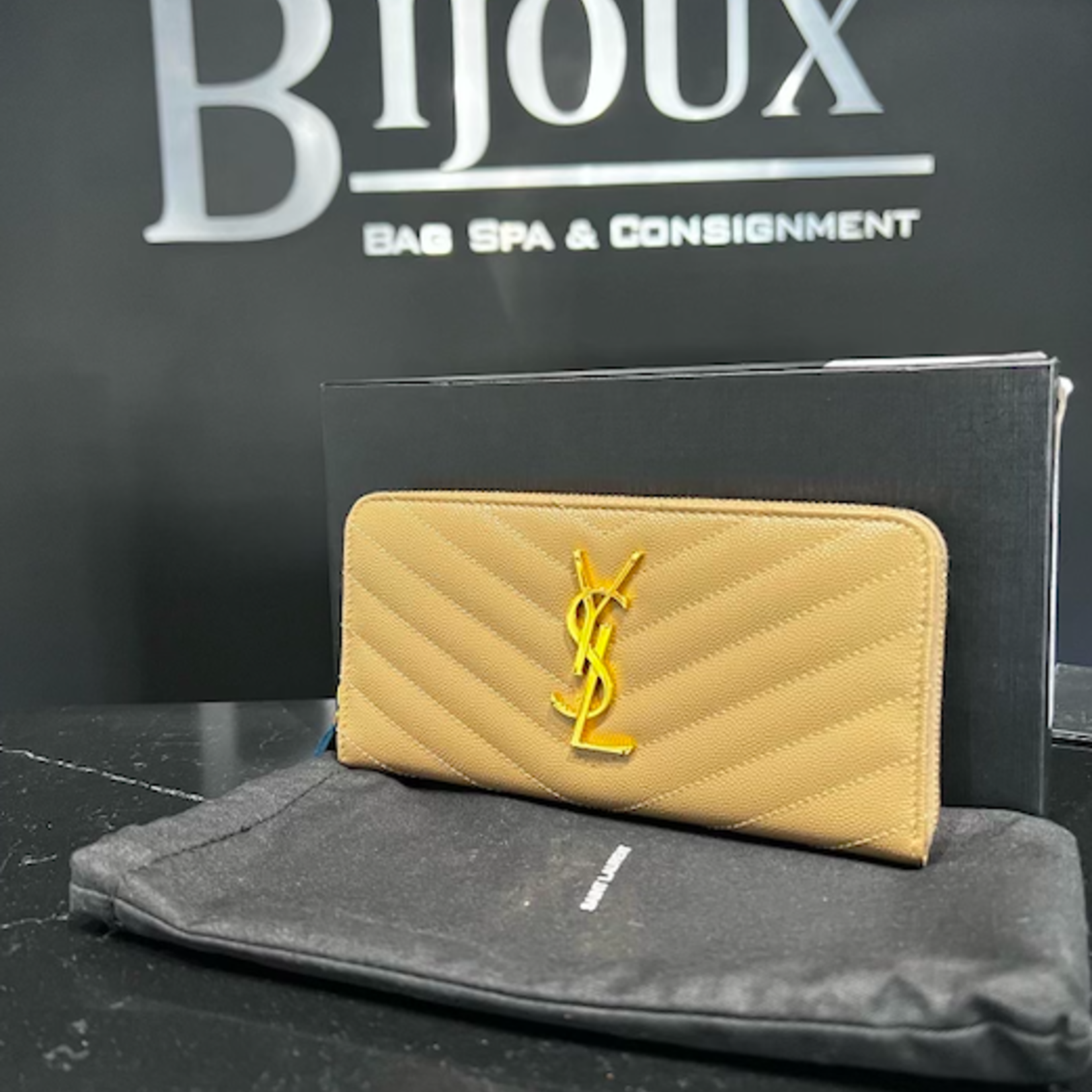 Saint Laurent SOLD - Saint Laurent Cassandre Matelassè Zip Around Wallet