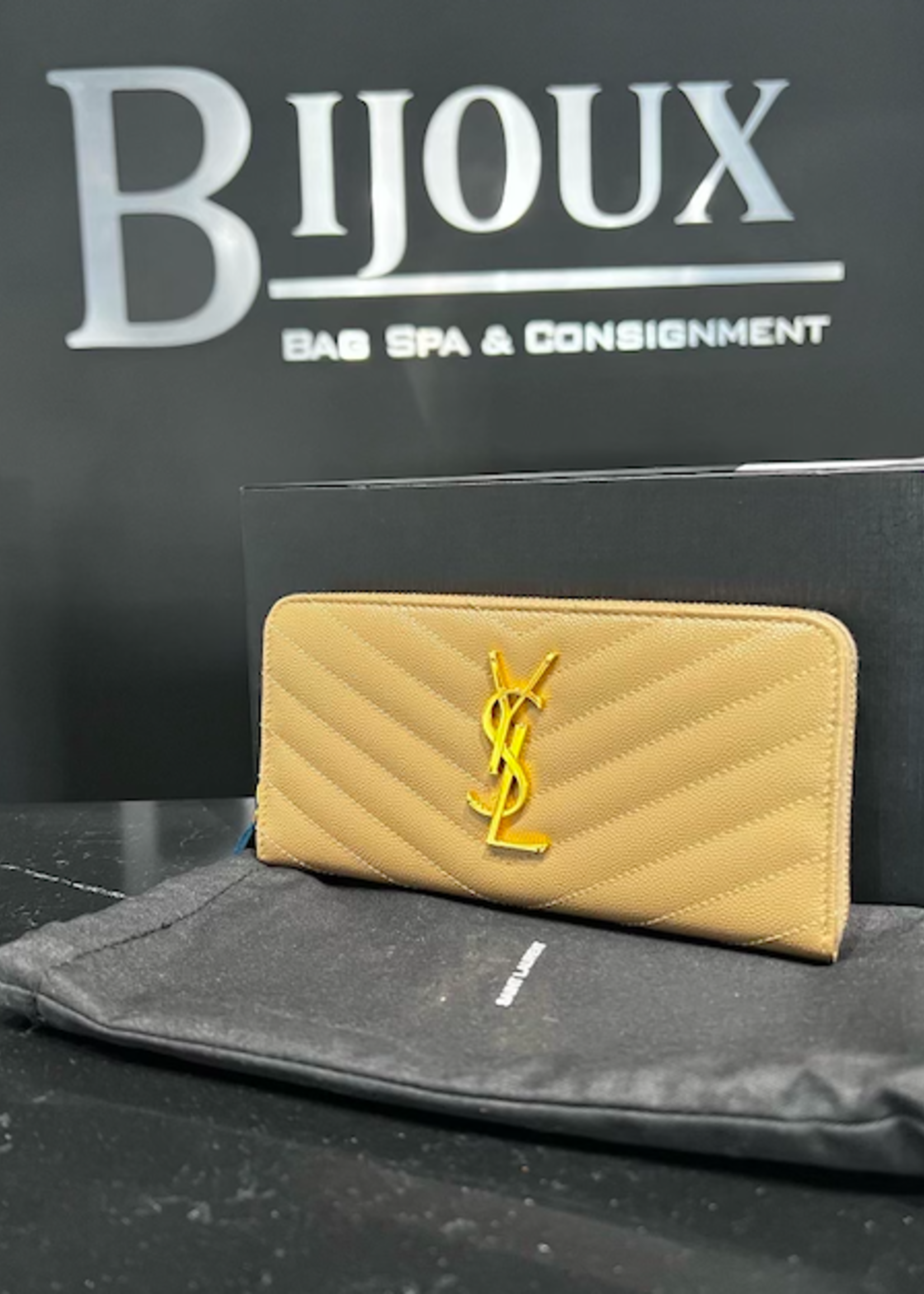 Saint Laurent SOLD - Saint Laurent Cassandre Matelassè Zip Around Wallet