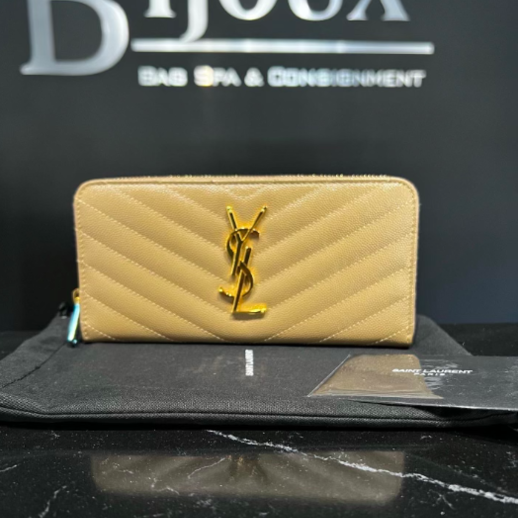 Saint Laurent SOLD - Saint Laurent Cassandre Matelassè Zip Around Wallet