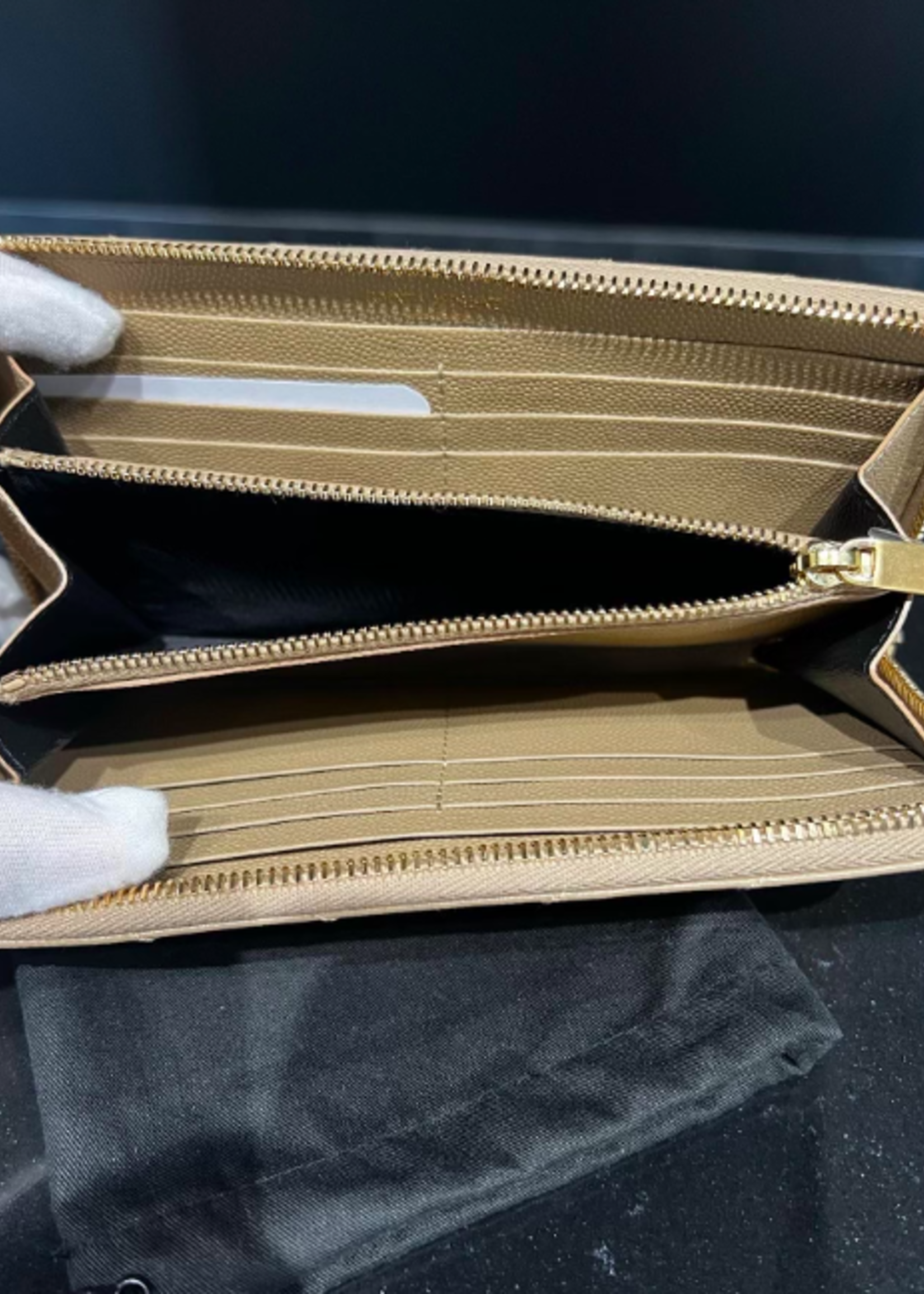 Saint Laurent SOLD - Saint Laurent Cassandre Matelassè Zip Around Wallet