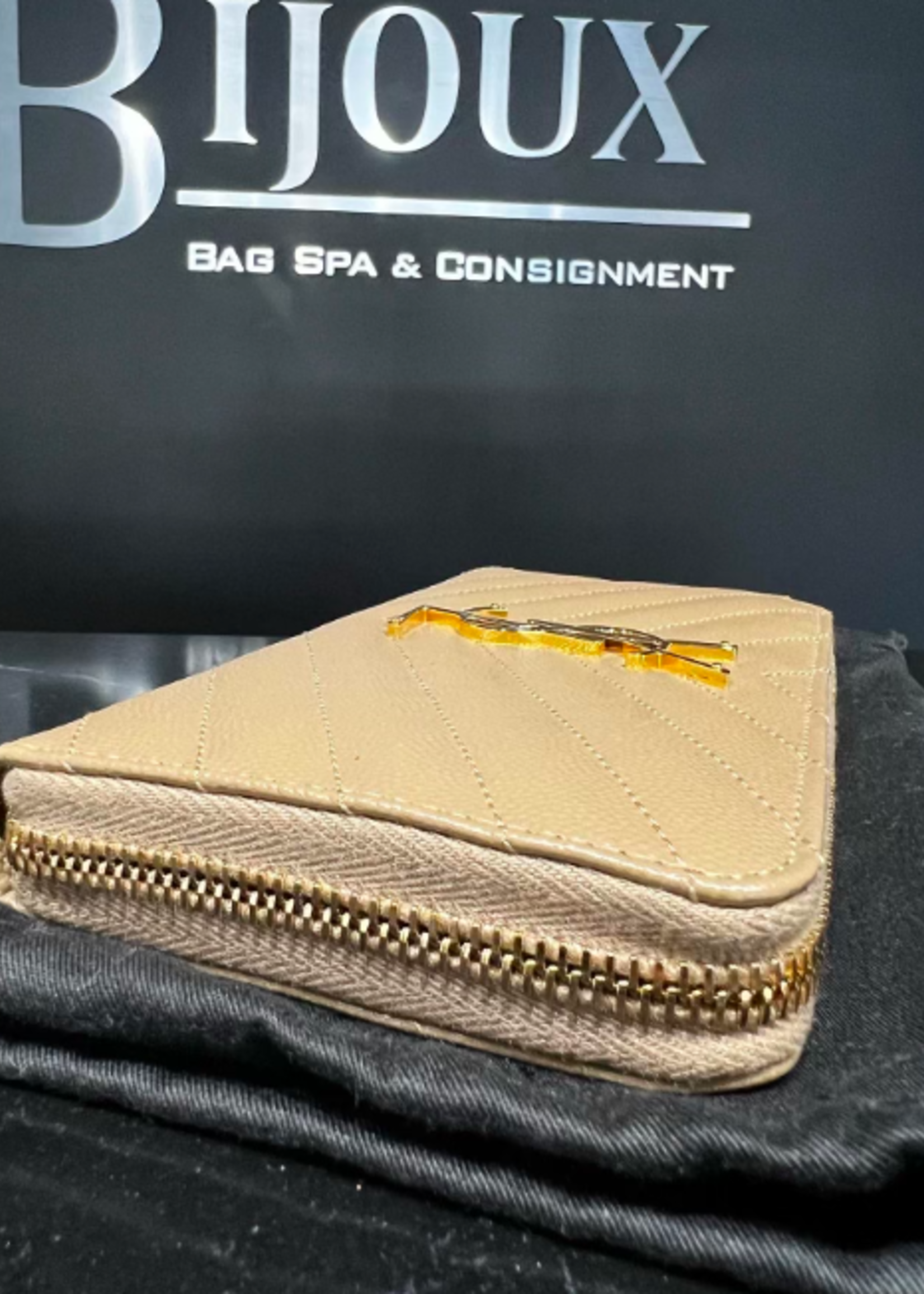 Saint Laurent SOLD - Saint Laurent Cassandre Matelassè Zip Around Wallet