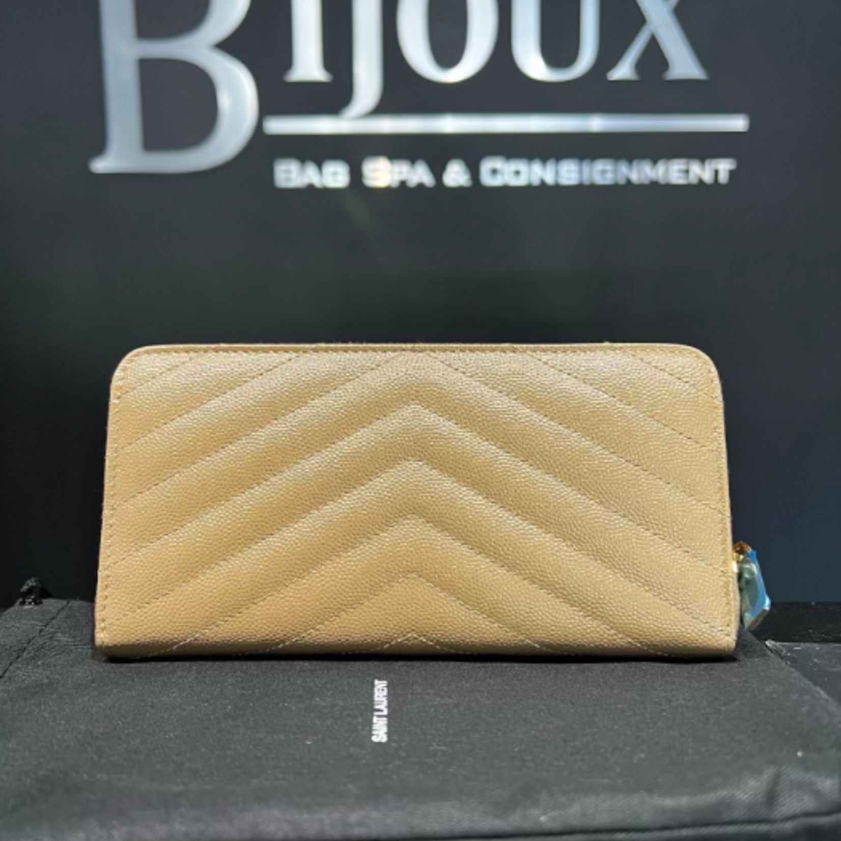 Saint Laurent SOLD - Saint Laurent Cassandre Matelassè Zip Around Wallet