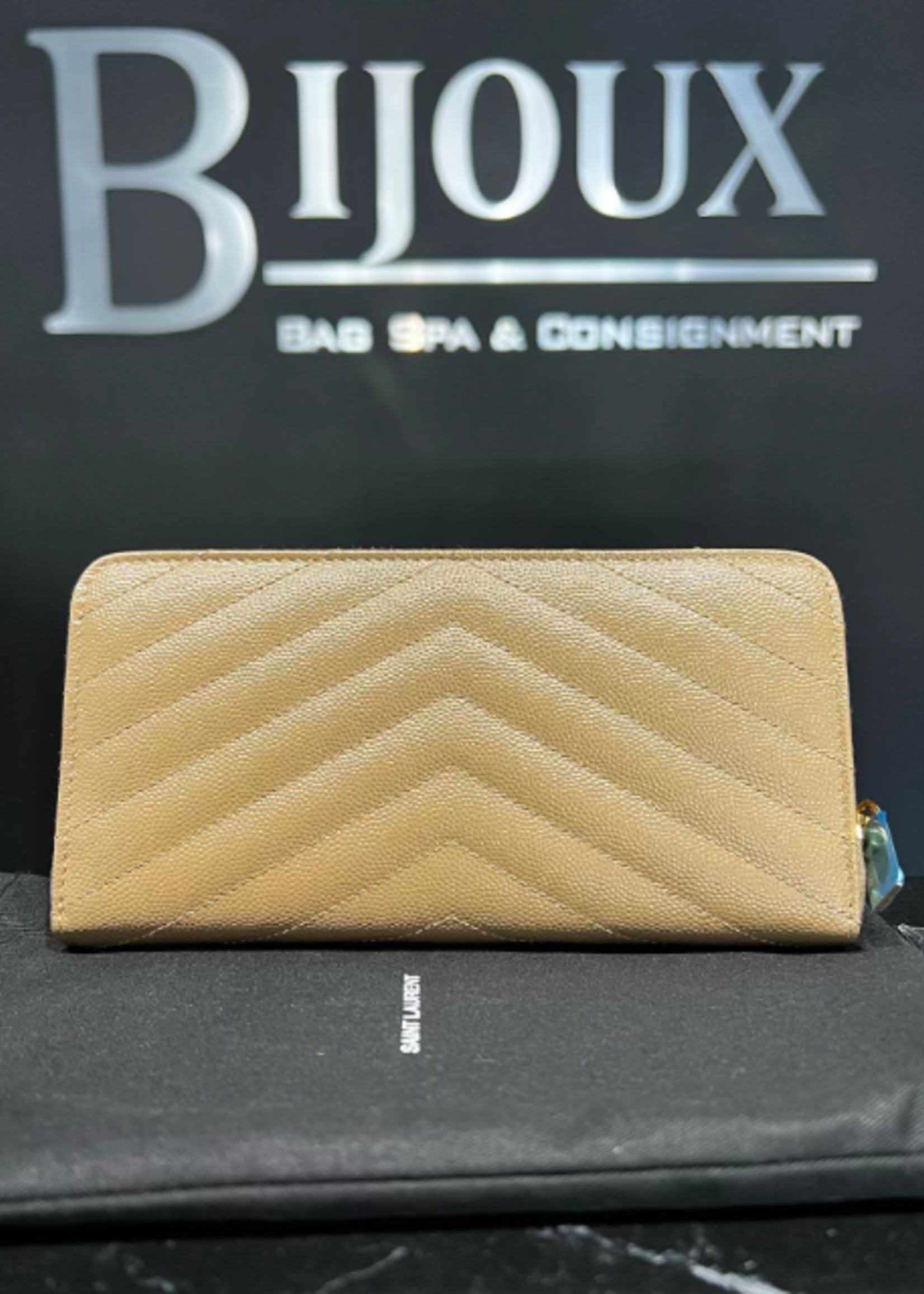 Saint Laurent SOLD - Saint Laurent Cassandre Matelassè Zip Around Wallet