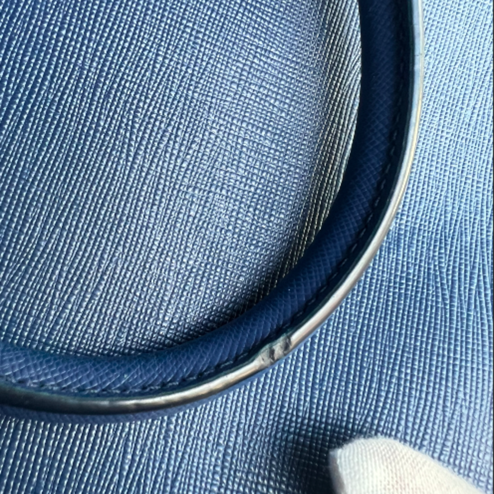 Prada SOLD - Prada Saffiano Tote Dark Blue