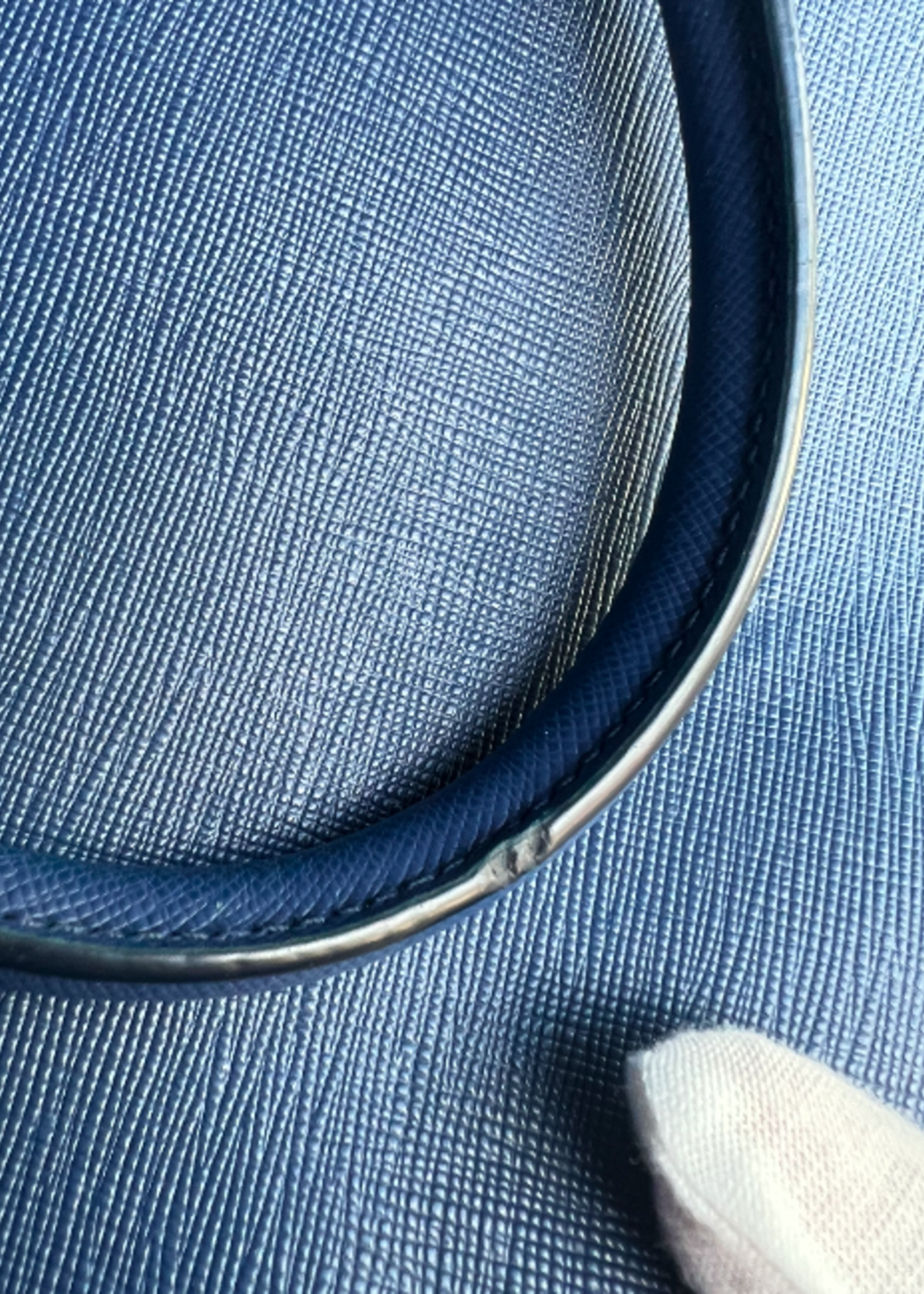 Prada SOLD - Prada Saffiano Tote Dark Blue