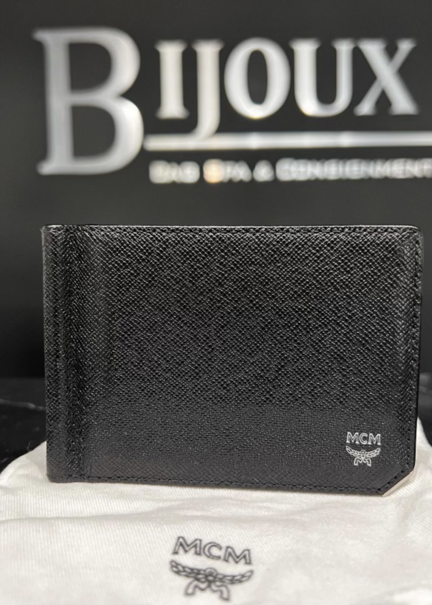 MCM SOLD - MCM Bifold Wallet with Money Clip