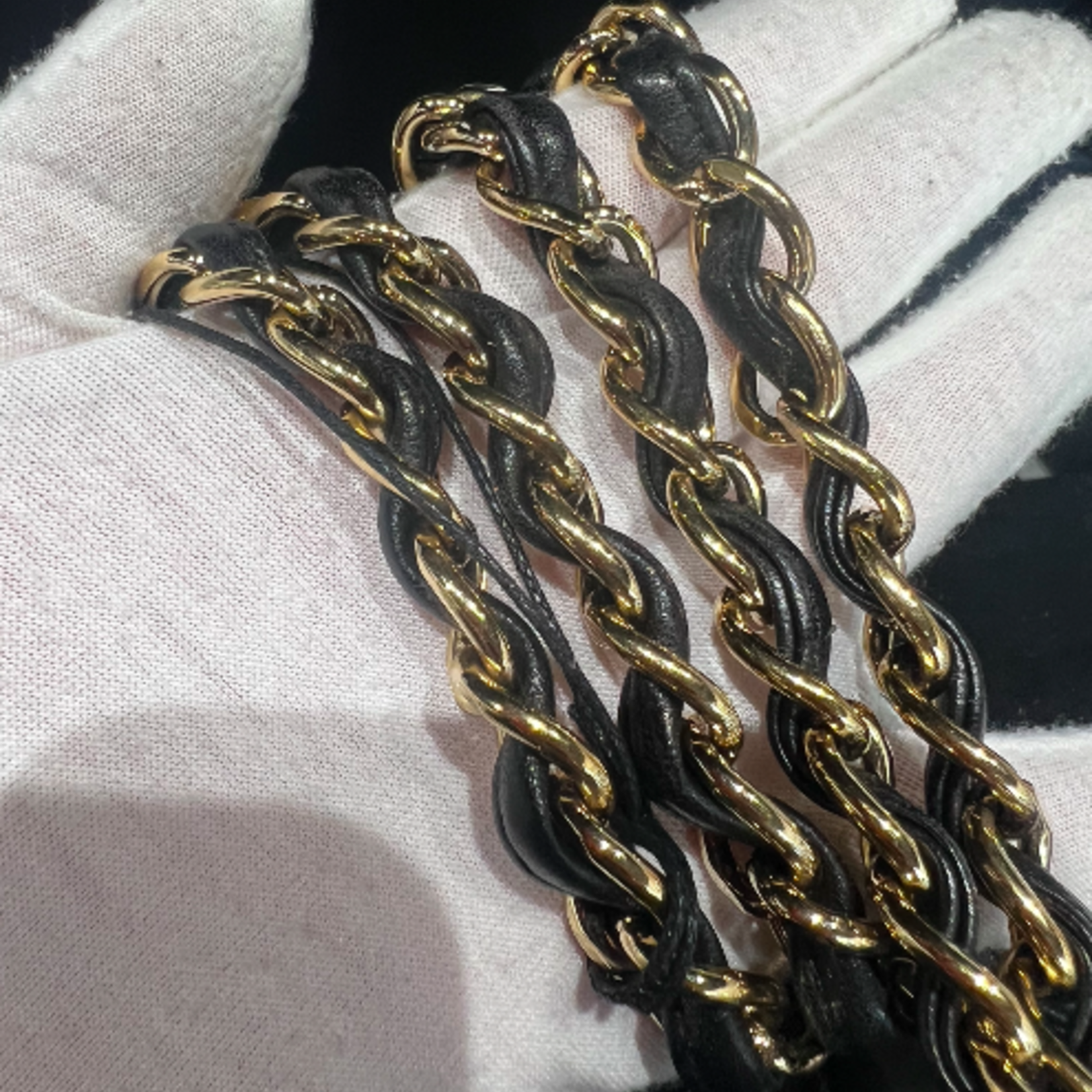 Chanel SOLD - Chanel Black Jumbo Chevron Stitch Lambskin Purse GHW