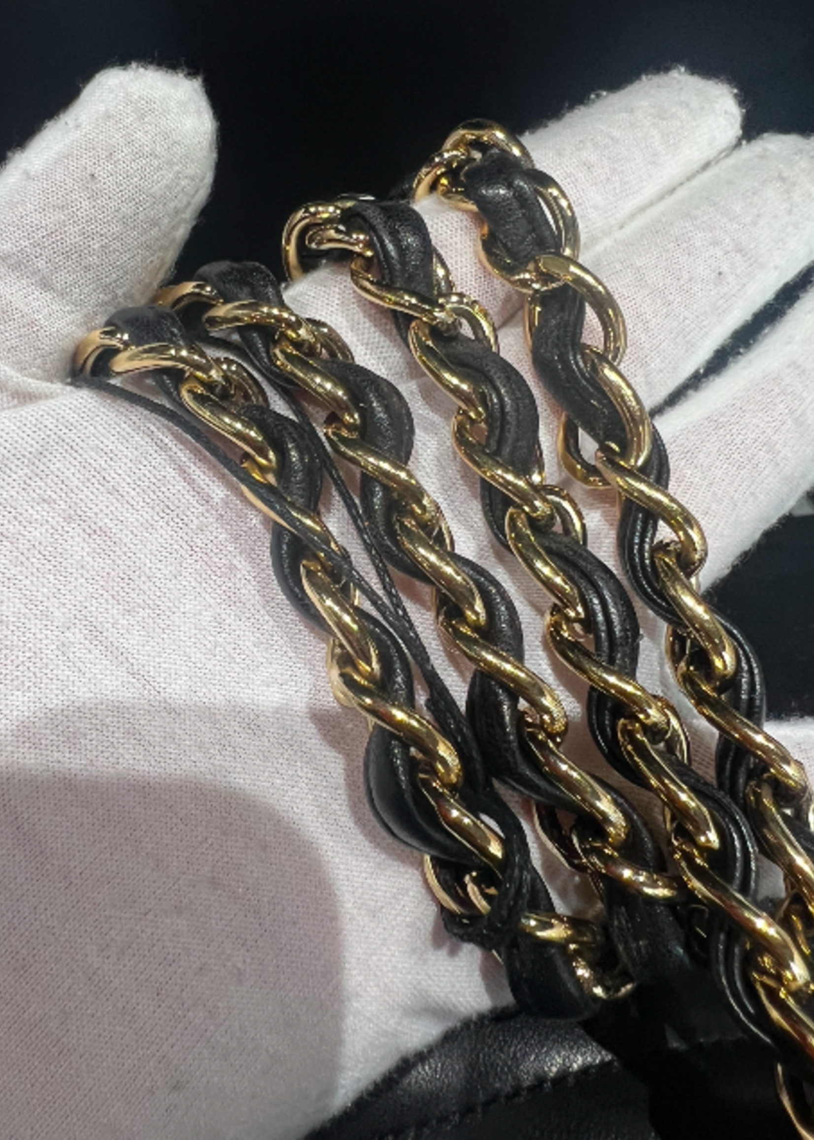 Chanel SOLD - Chanel Black Jumbo Chevron Stitch Lambskin Purse GHW