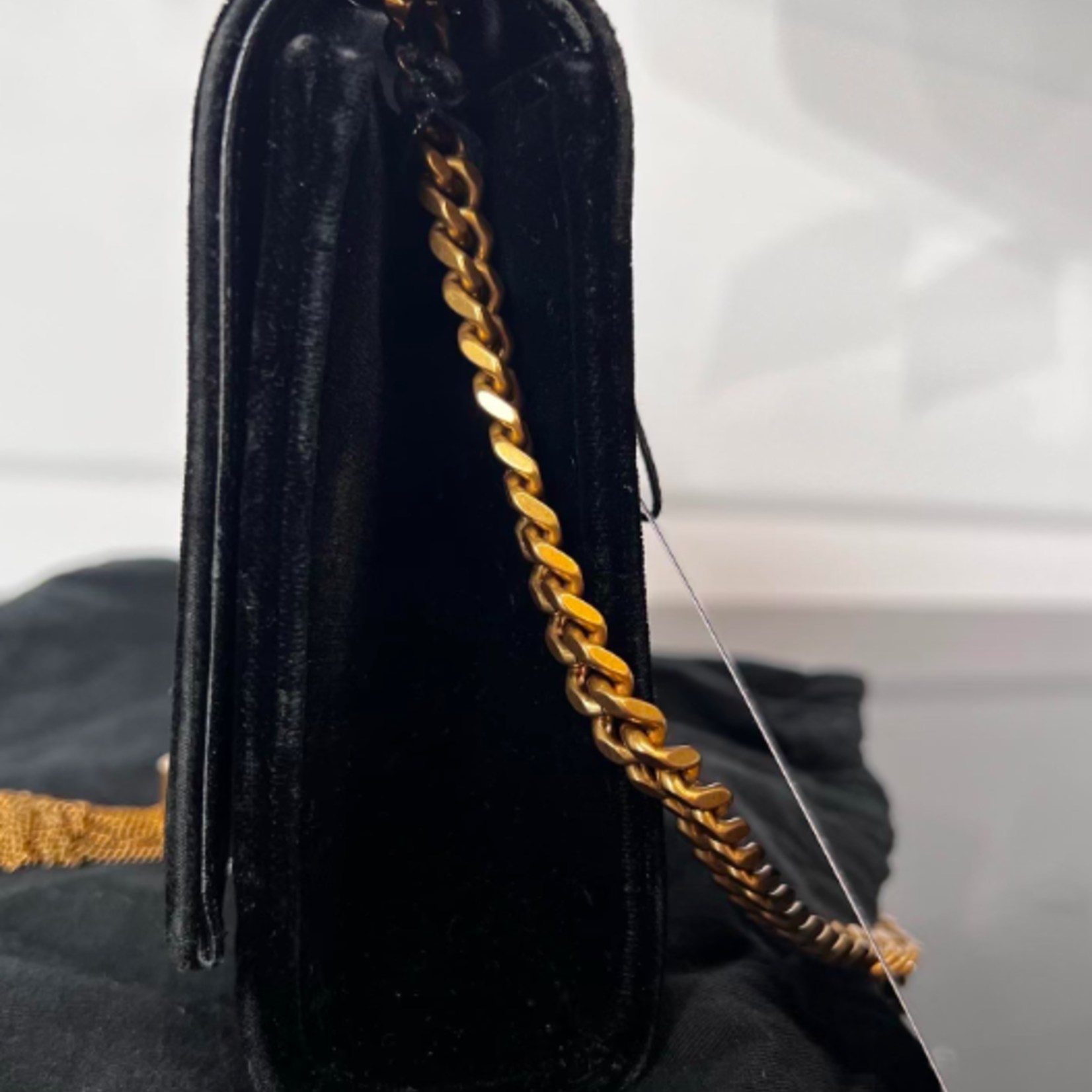 Saint Laurent SOLD - Saint Laurent Suede Tassel Black Kate Bag