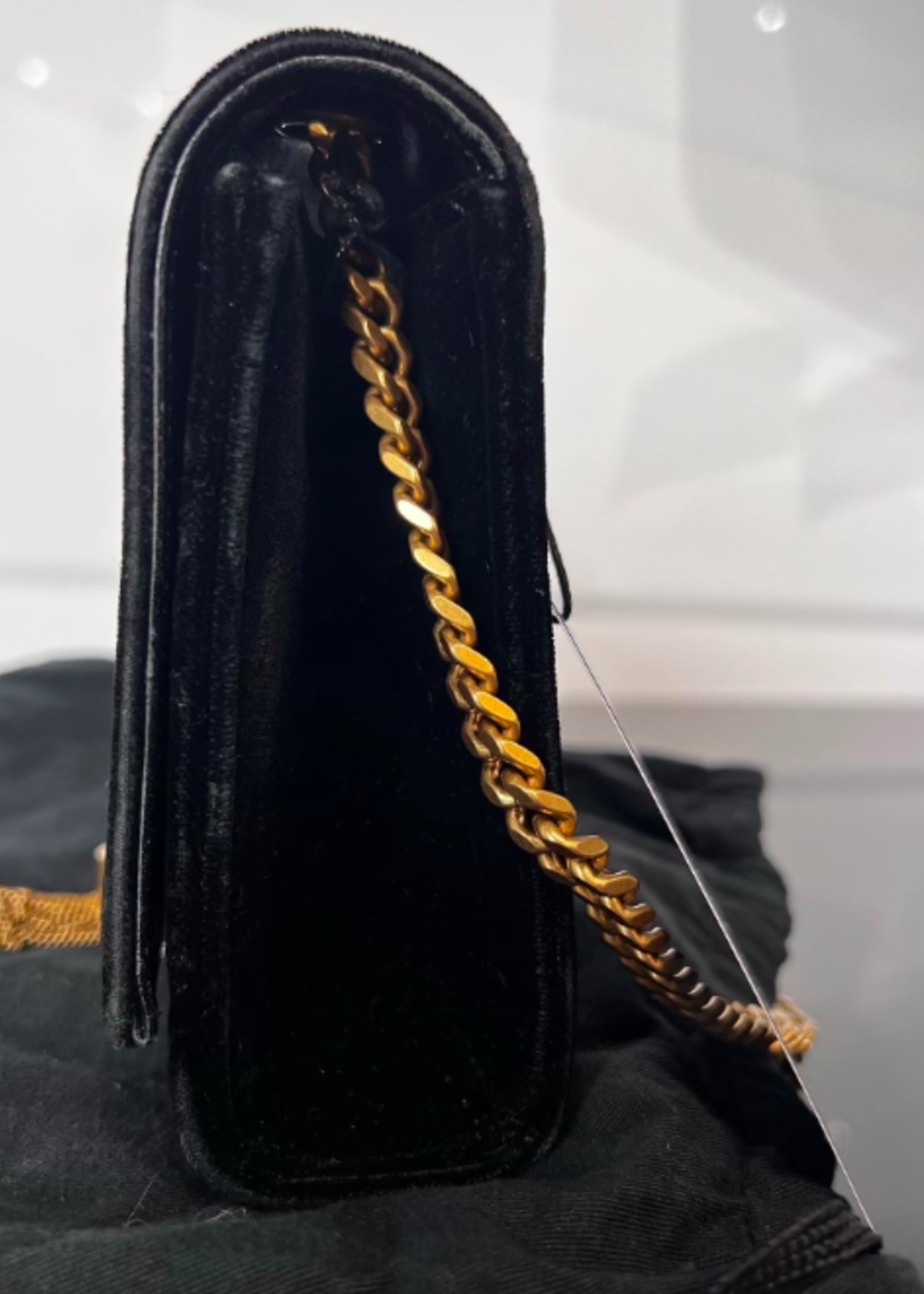 Saint Laurent SOLD - Saint Laurent Suede Tassel Black Kate Bag