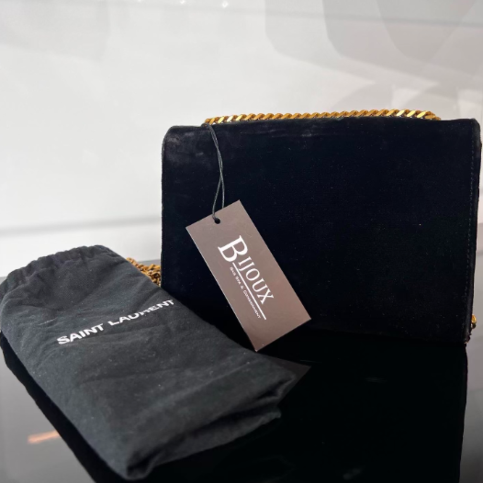 Saint Laurent SOLD - Saint Laurent Suede Tassel Black Kate Bag