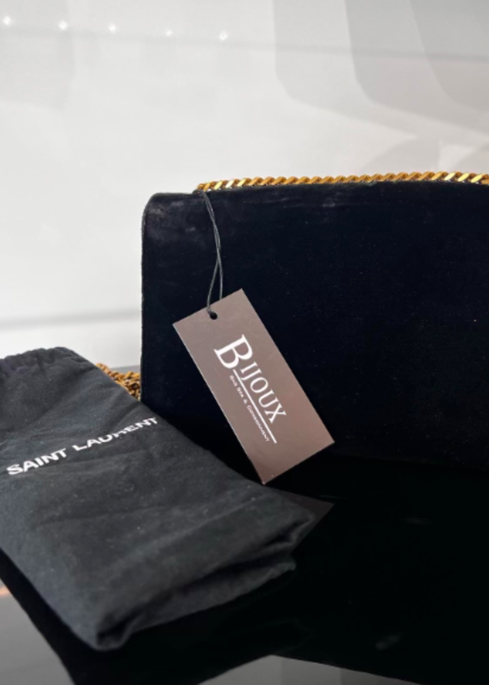 Saint Laurent SOLD - Saint Laurent Suede Tassel Black Kate Bag