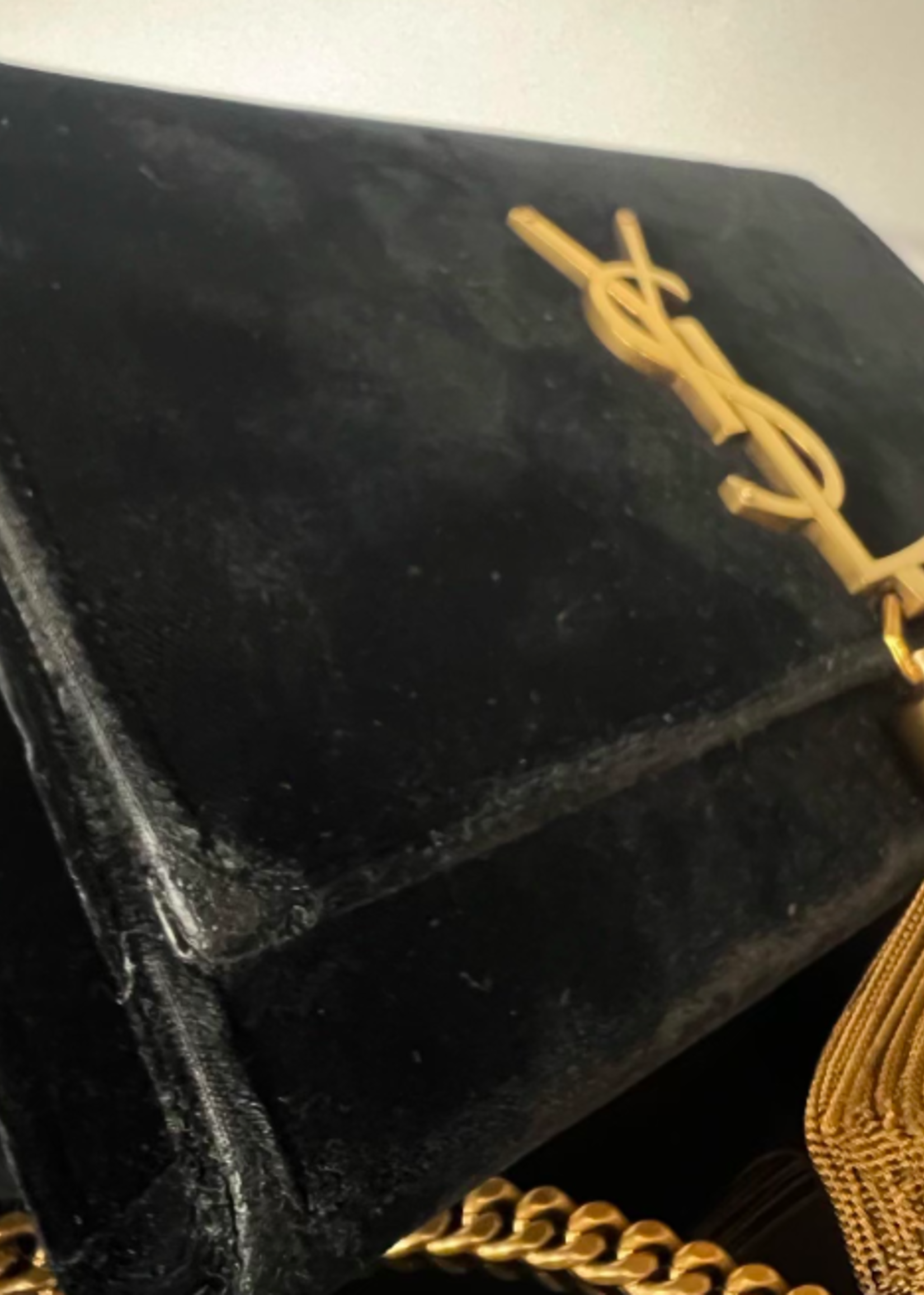 Saint Laurent SOLD - Saint Laurent Suede Tassel Black Kate Bag