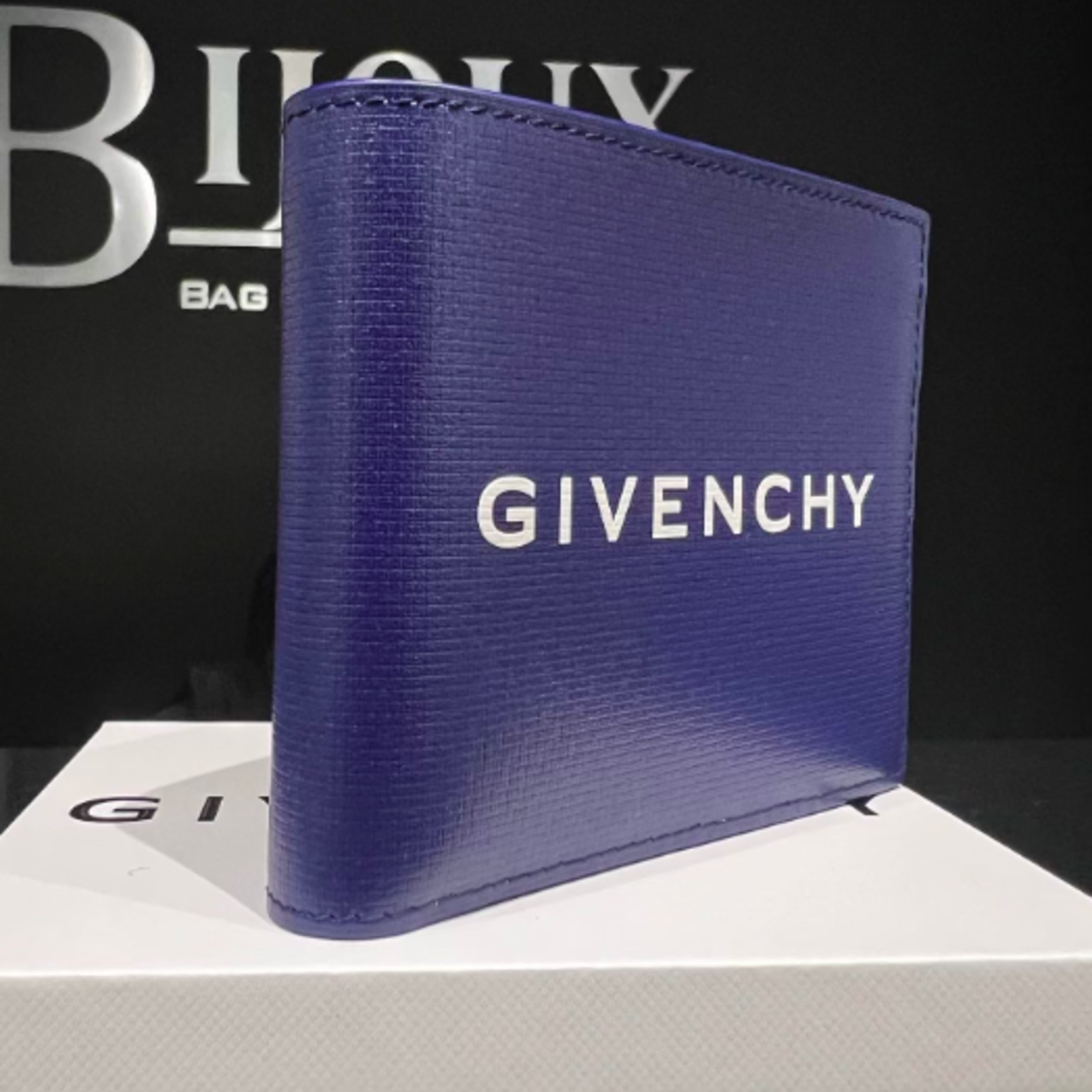 Givenchy SOLD - Givenchy Blue Bifold Wallet