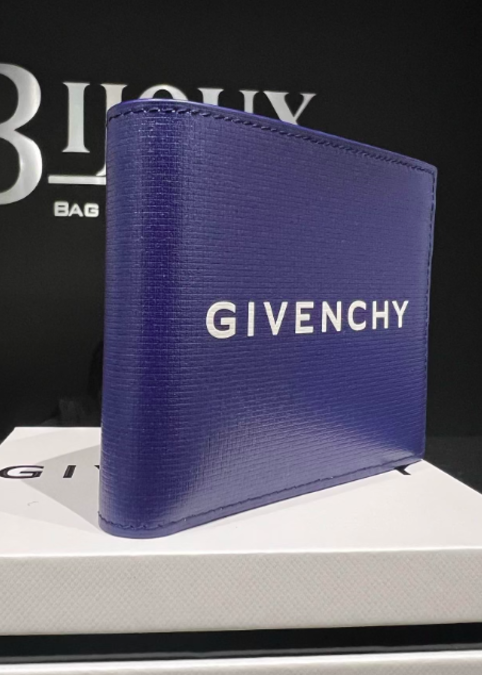 Givenchy SOLD - Givenchy Blue Bifold Wallet