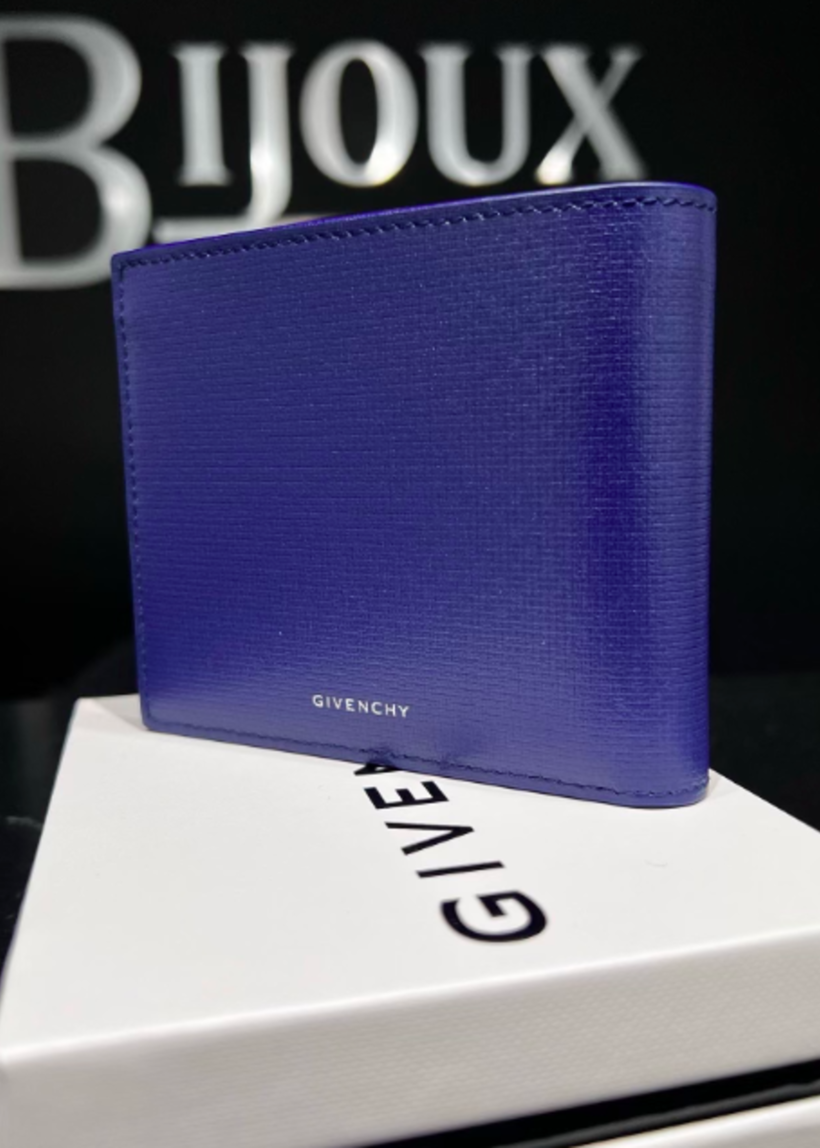 Givenchy SOLD - Givenchy Blue Bifold Wallet