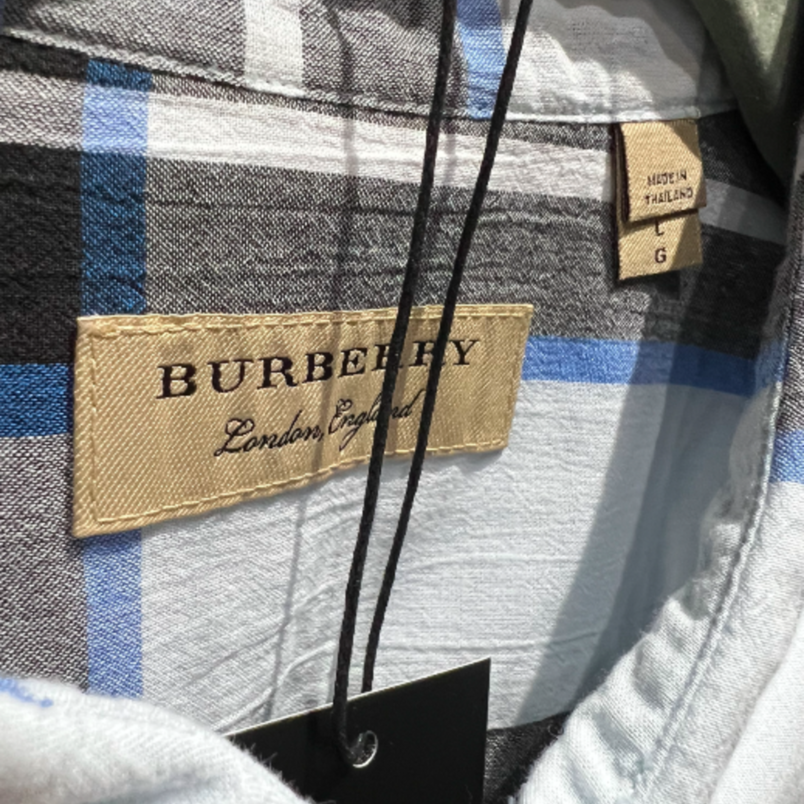 Burberry SOLD - Burberry Blue Plaid Size - LRG