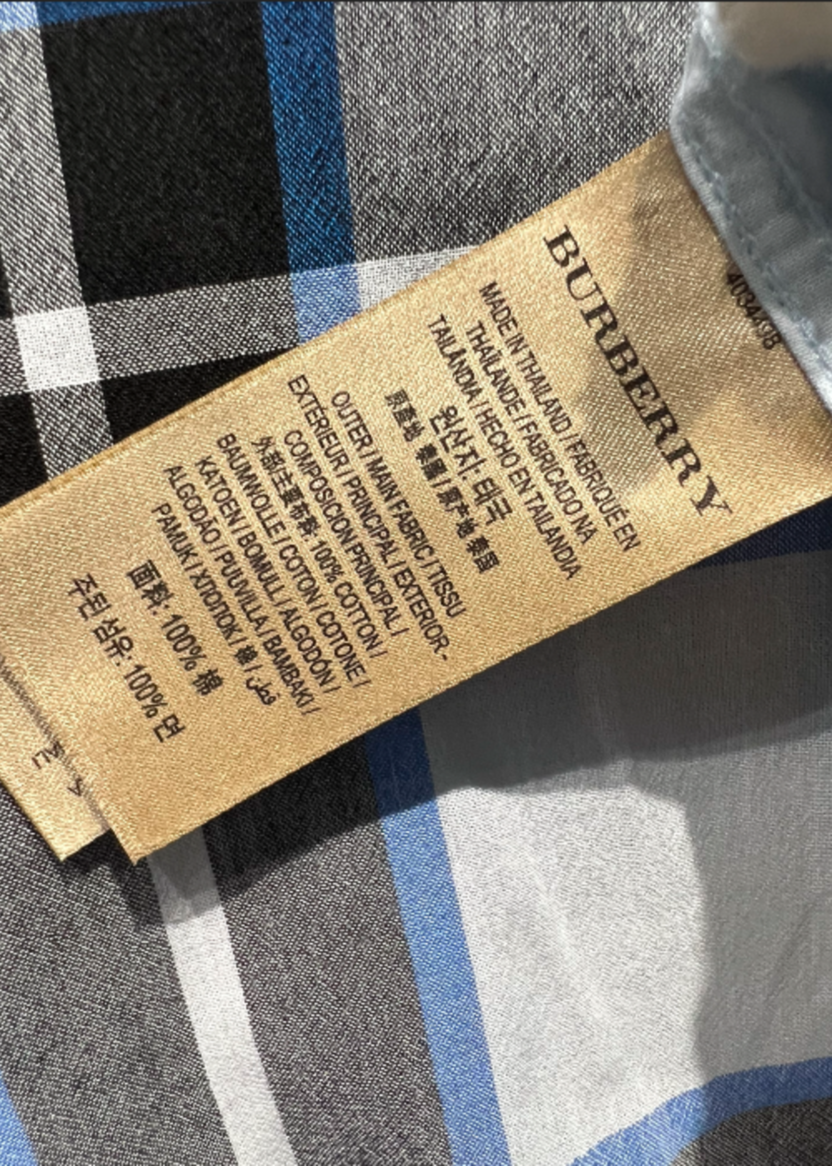 Burberry SOLD - Burberry Blue Plaid Size - LRG