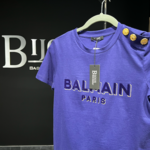 SOLD - Balmain Logo T-Shirt With Buttons