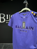 SOLD - Balmain Logo T-Shirt With Buttons