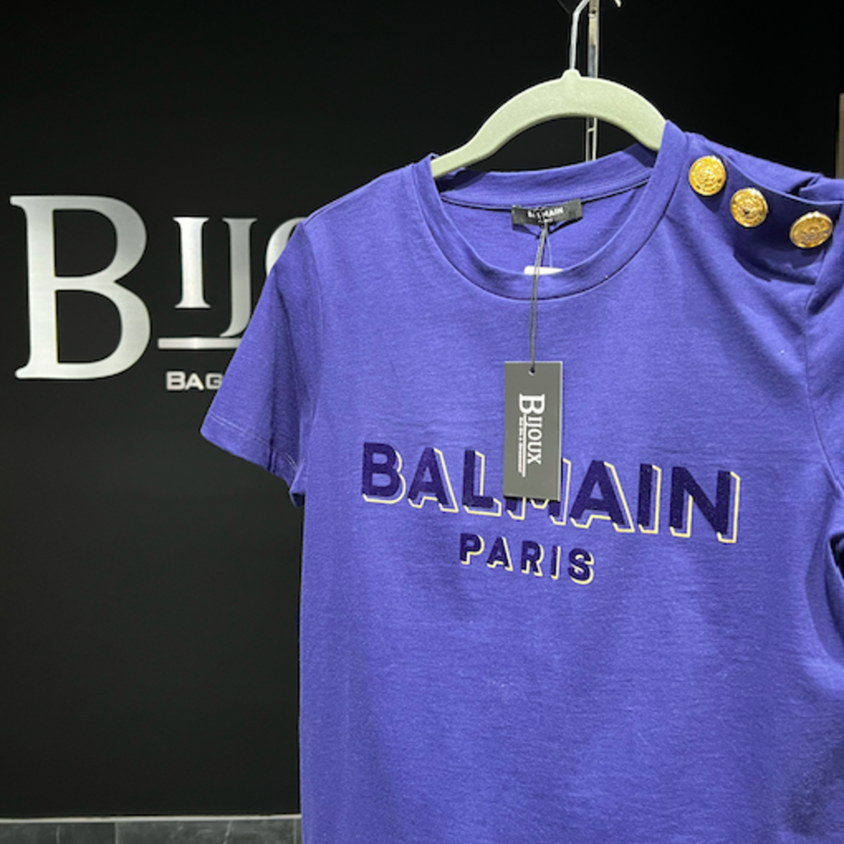 Balmain Balmain Logo T-Shirt With Buttons