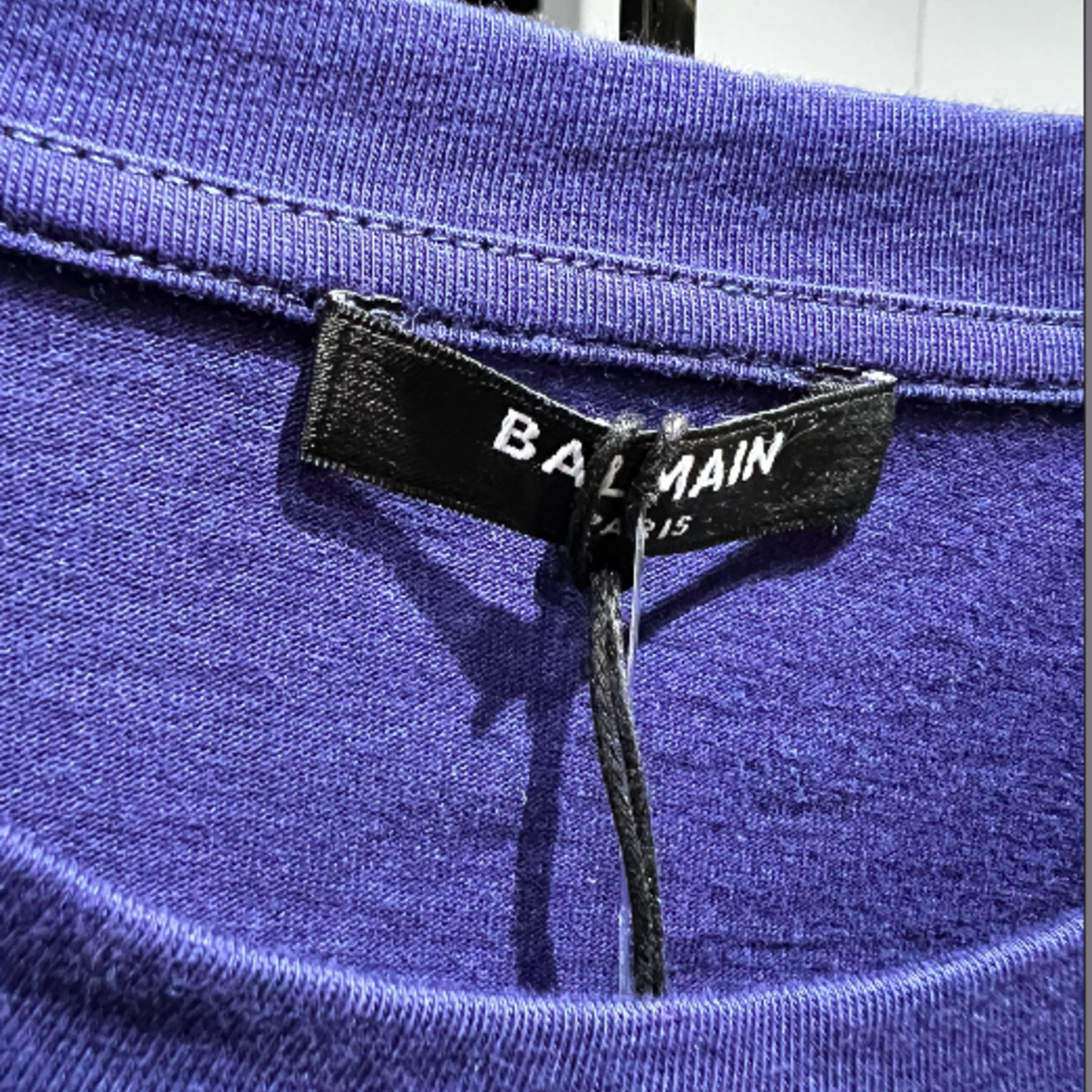 SOLD - Balmain Logo T-Shirt With Buttons