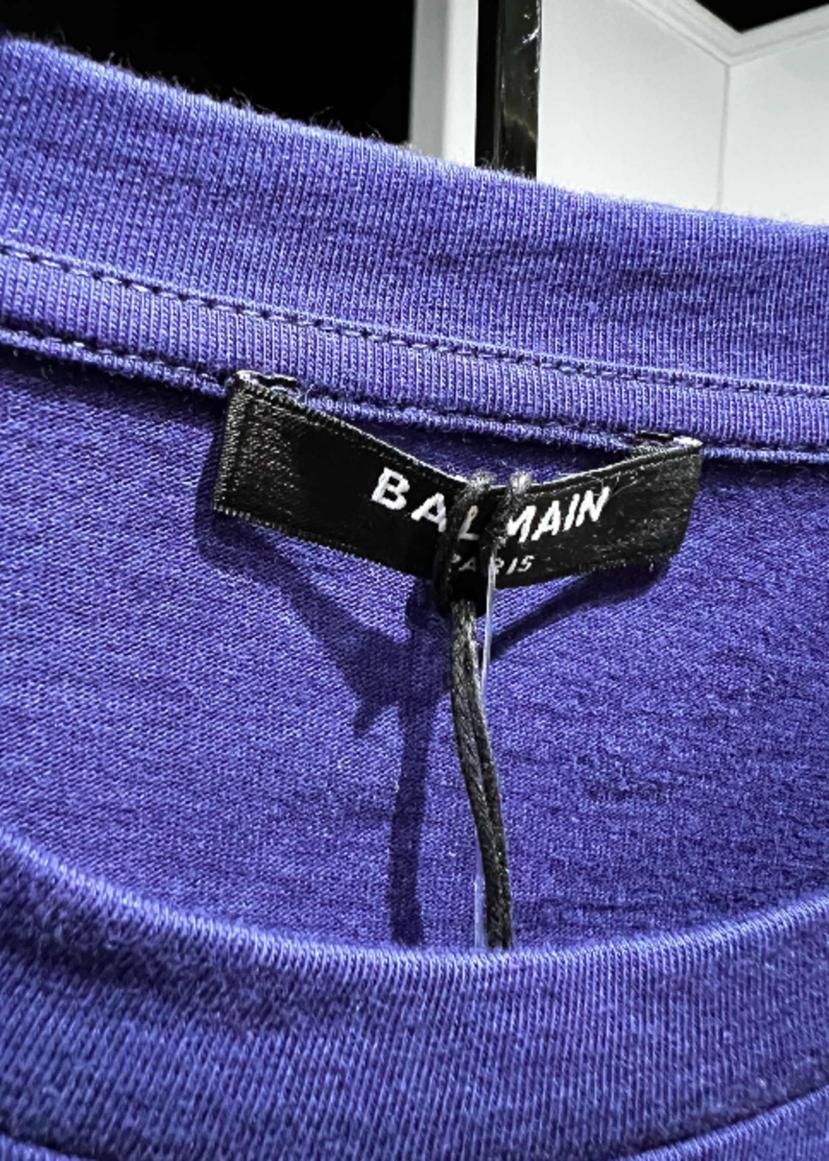 SOLD - Balmain Logo T-Shirt With Buttons