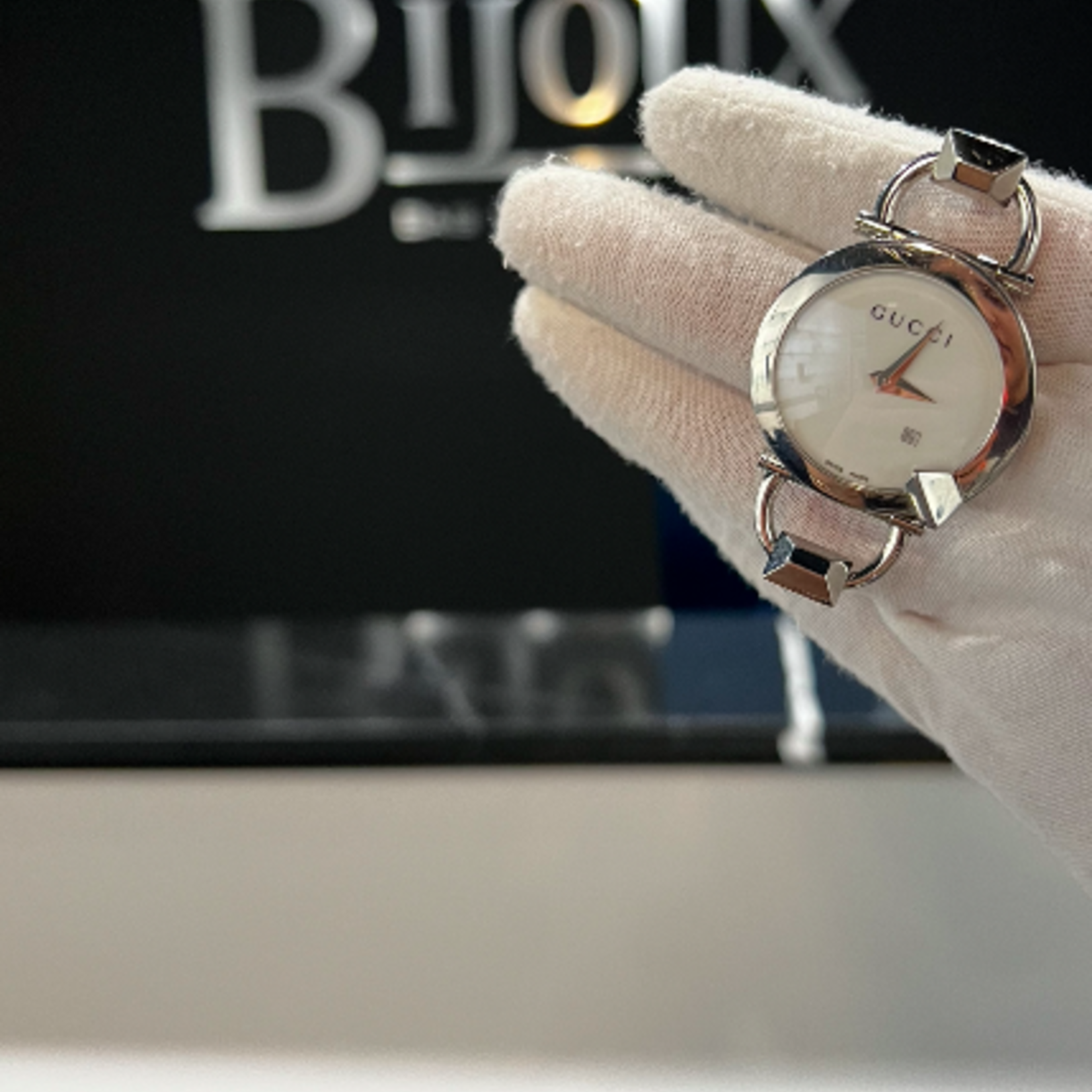 Gucci SOLD - Gucci Lady's Stainless Steel 122.5 Bracelet Watch