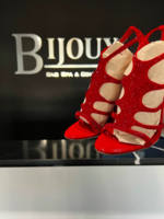 Giuseppe Zanotti SOLD - Giussepe Zanotti Red Sandal Heels 37