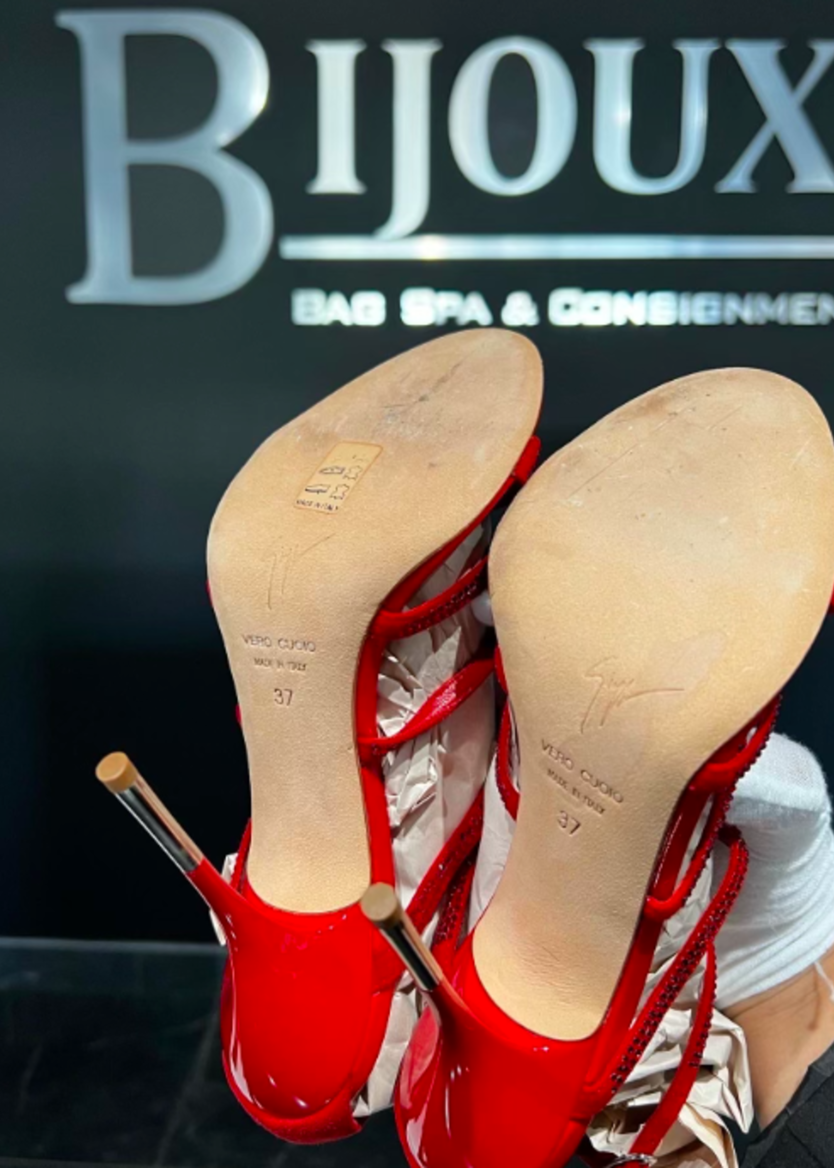 Giuseppe Zanotti Giussepe Zanotti Red Sandal Heels 37