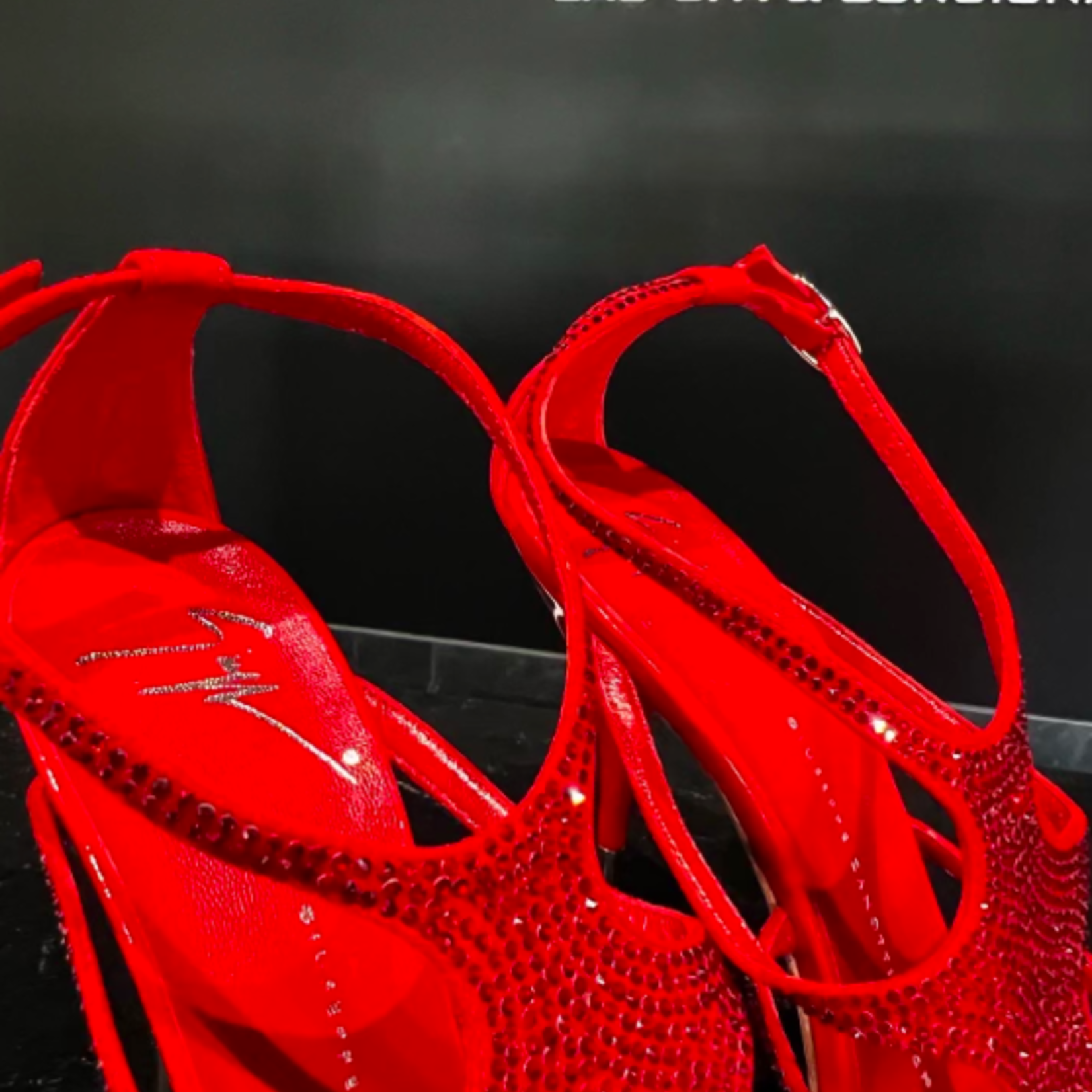 Giuseppe Zanotti Giussepe Zanotti Red Sandal Heels 37