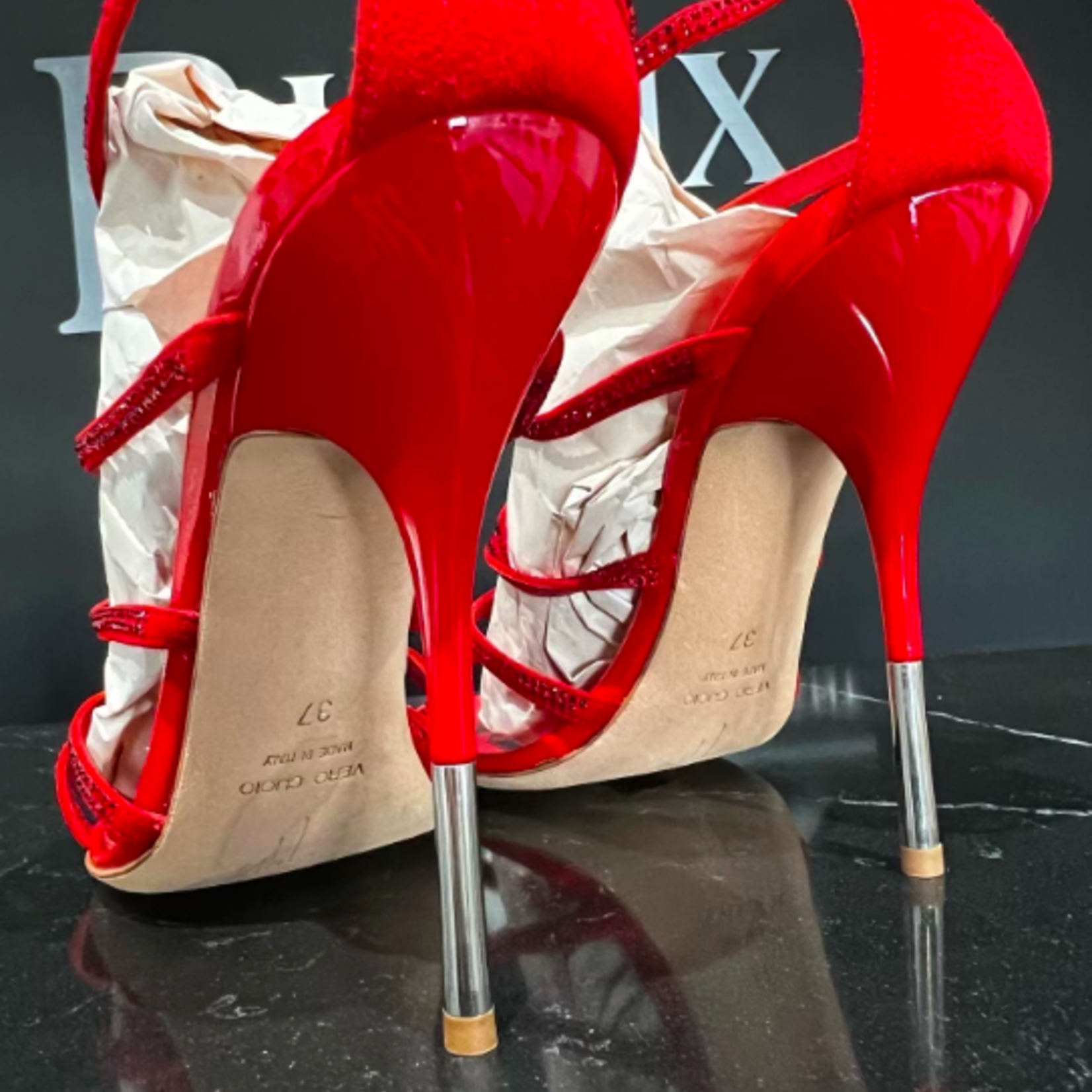 Giuseppe Zanotti Giussepe Zanotti Red Sandal Heels 37