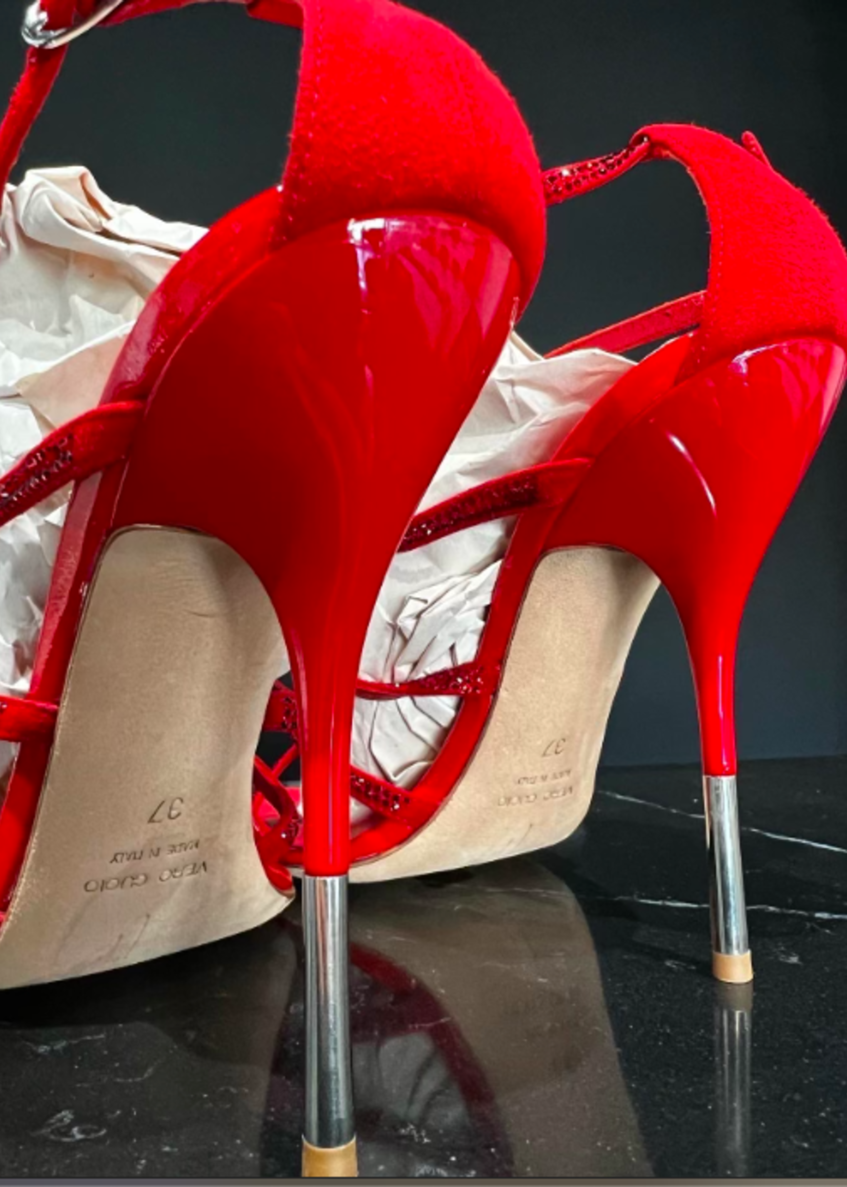 Giuseppe Zanotti Giussepe Zanotti Red Sandal Heels 37