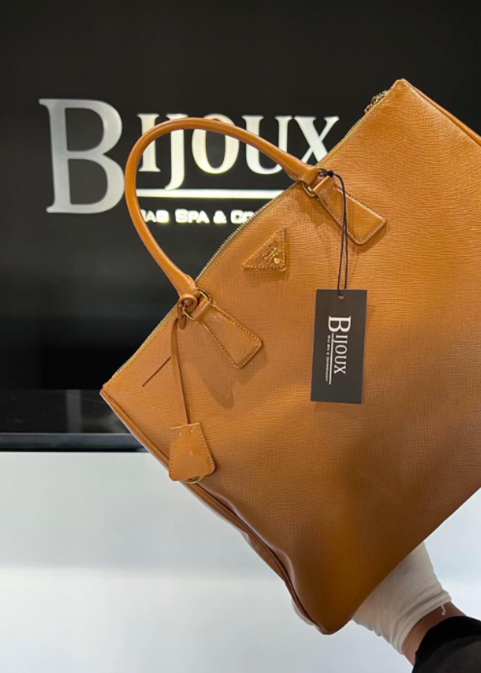 Prada SOLD - Prada Saffiano Tote Nude