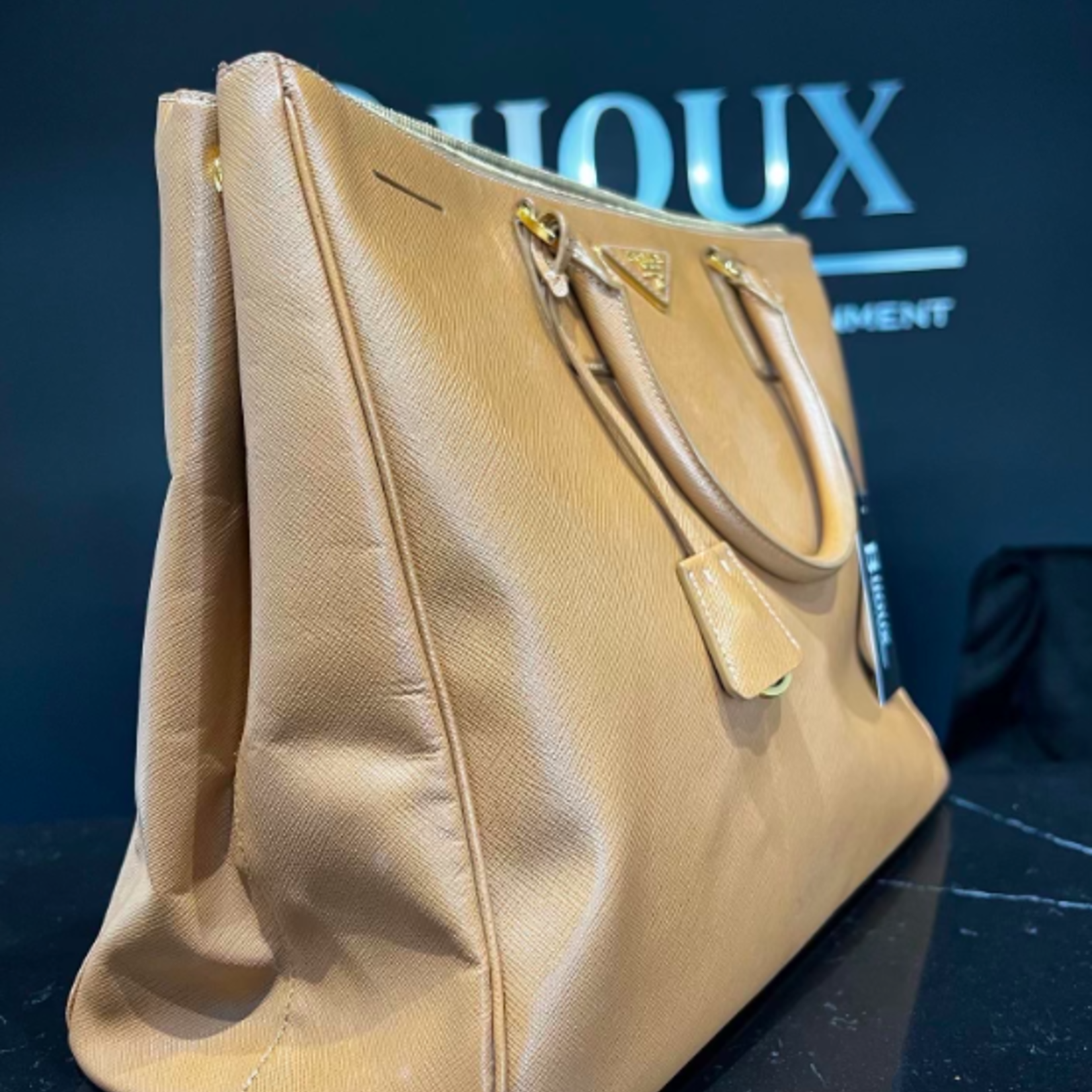 Prada SOLD - Prada Saffiano Tote Nude