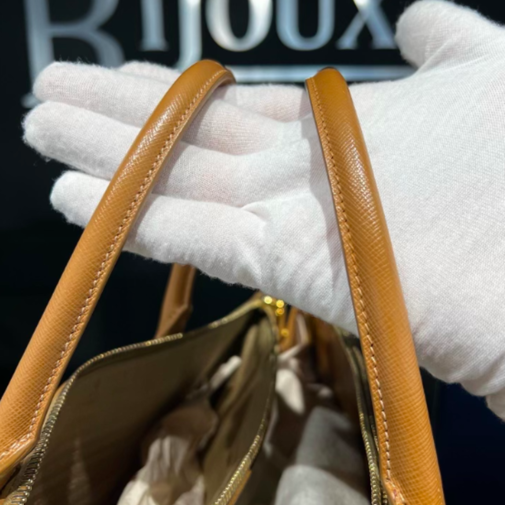 Prada SOLD - Prada Saffiano Tote Nude