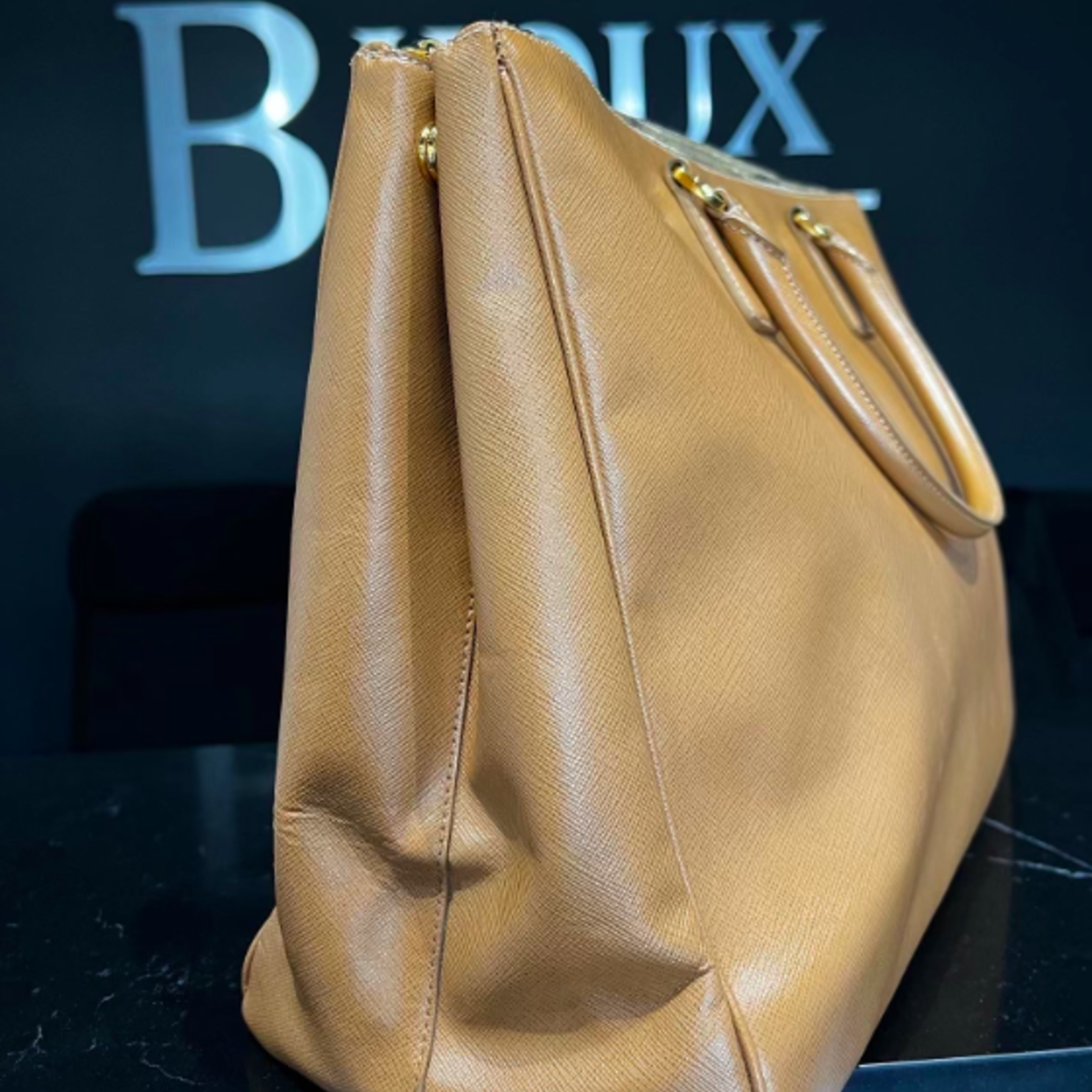 Prada SOLD - Prada Saffiano Tote Nude