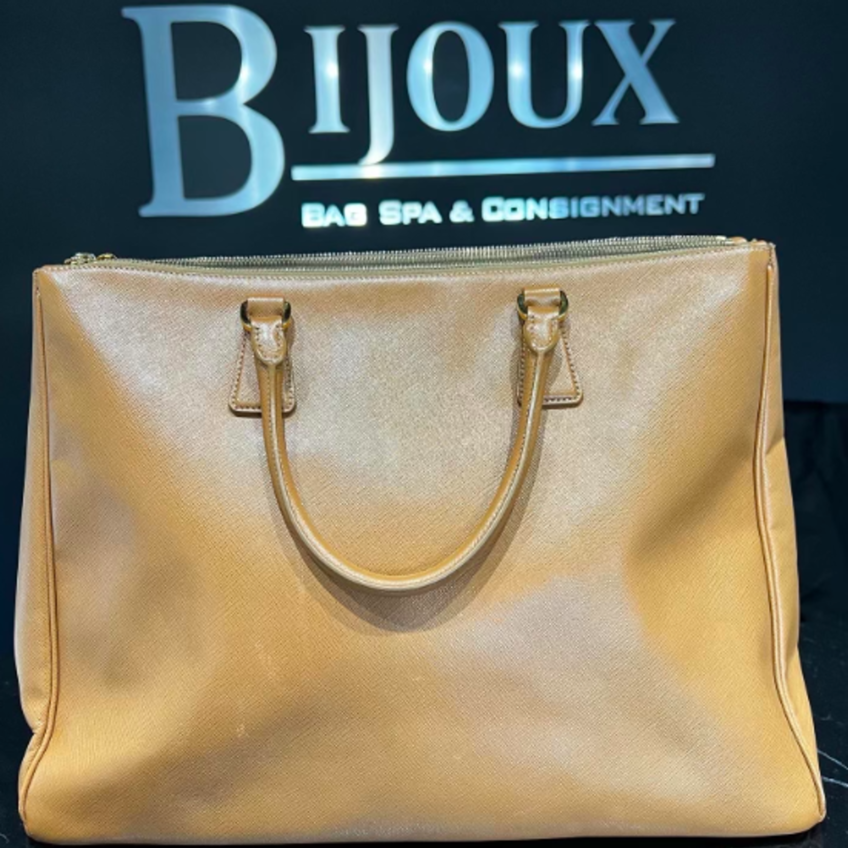 Prada SOLD - Prada Saffiano Tote Nude