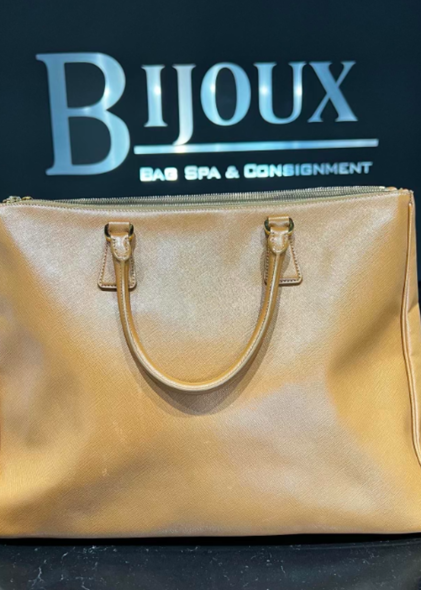 Prada SOLD - Prada Saffiano Tote Nude