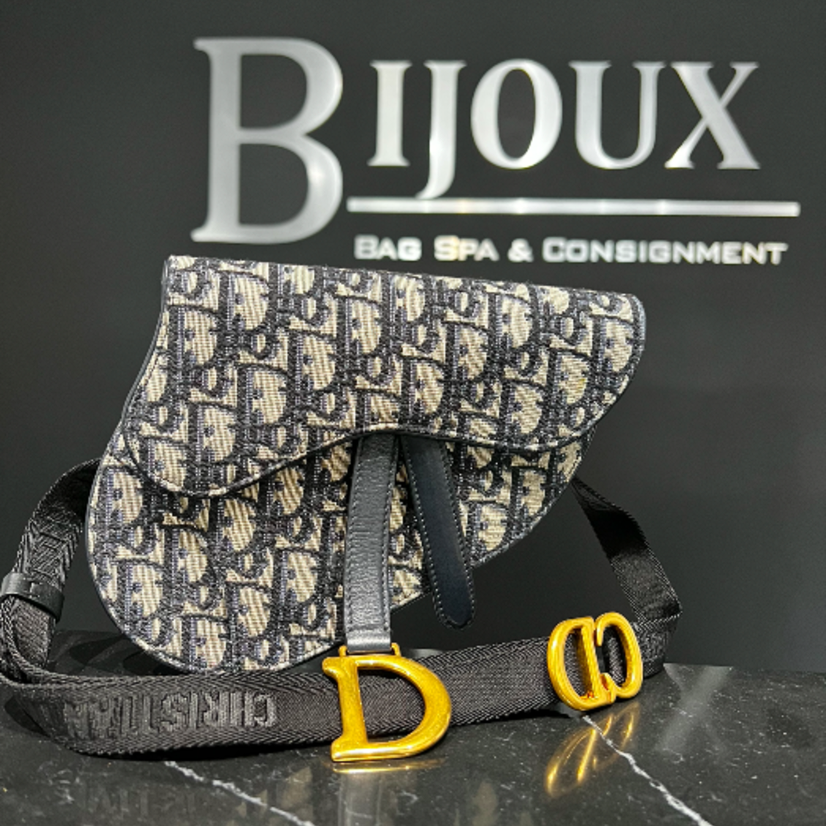 Christian Dior SOLD - Dior Oblique Monogram Saddle Belt Bag