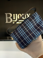 Burberry SOLD - Burberry Small Clutch Blue Plaid