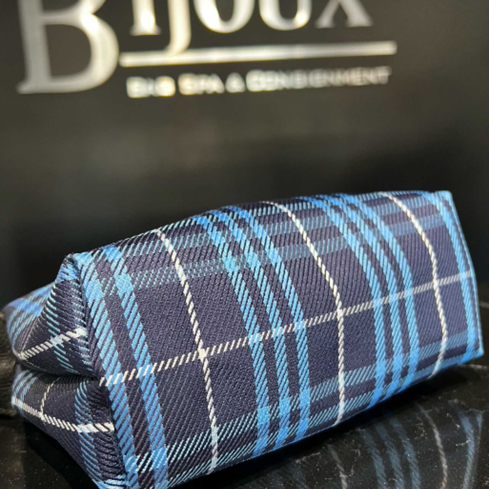 Burberry SOLD - Burberry Small Clutch Blue Plaid