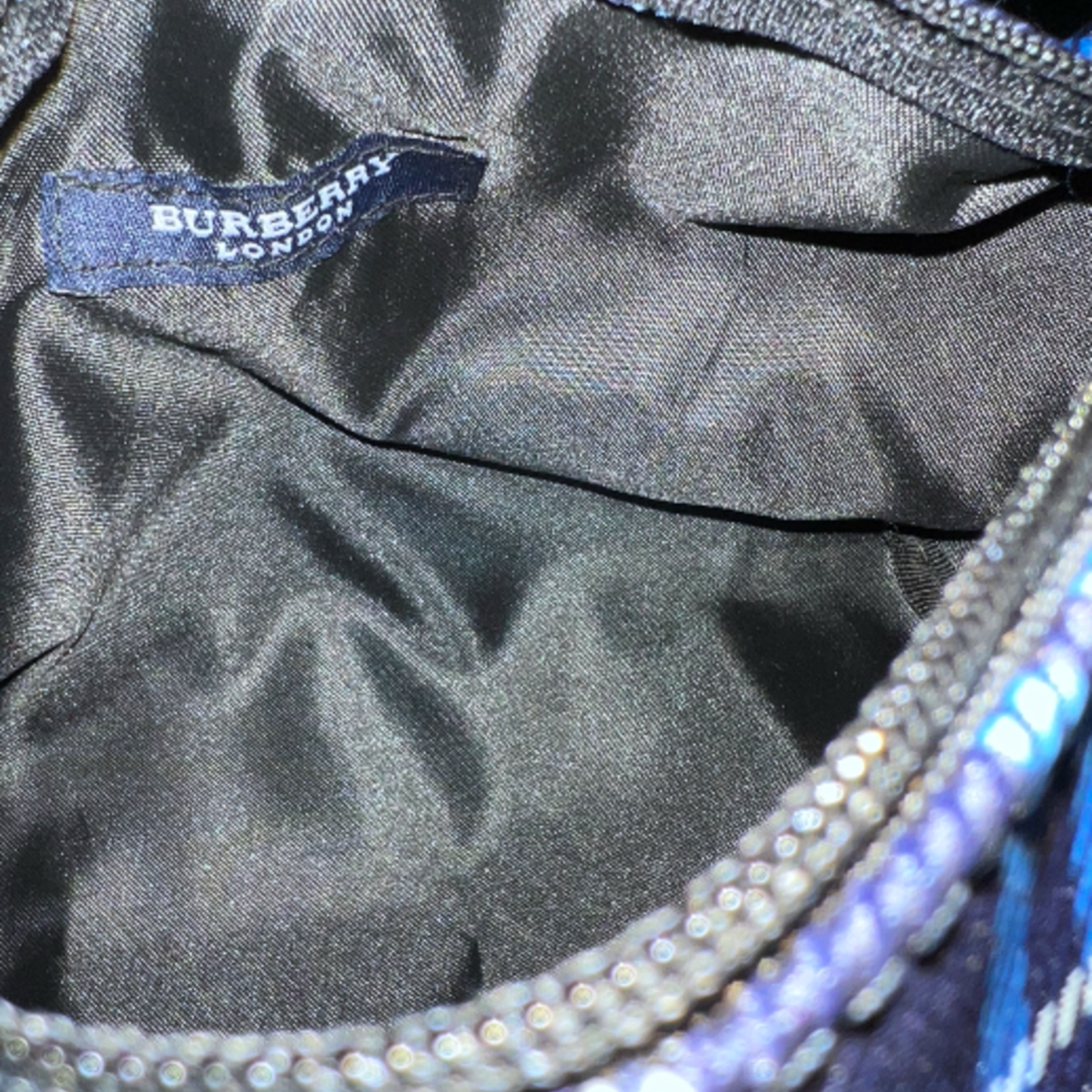 Burberry SOLD - Burberry Small Clutch Blue Plaid
