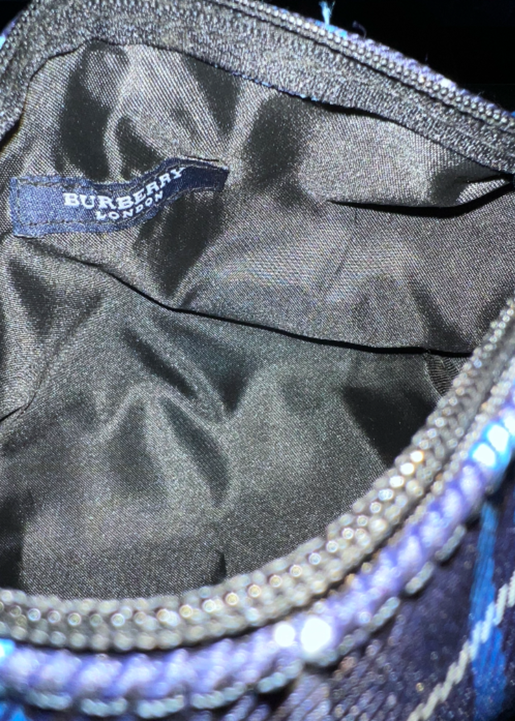 Burberry SOLD - Burberry Small Clutch Blue Plaid