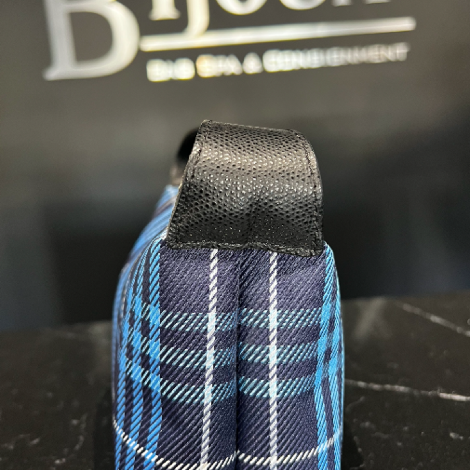 Burberry SOLD - Burberry Small Clutch Blue Plaid