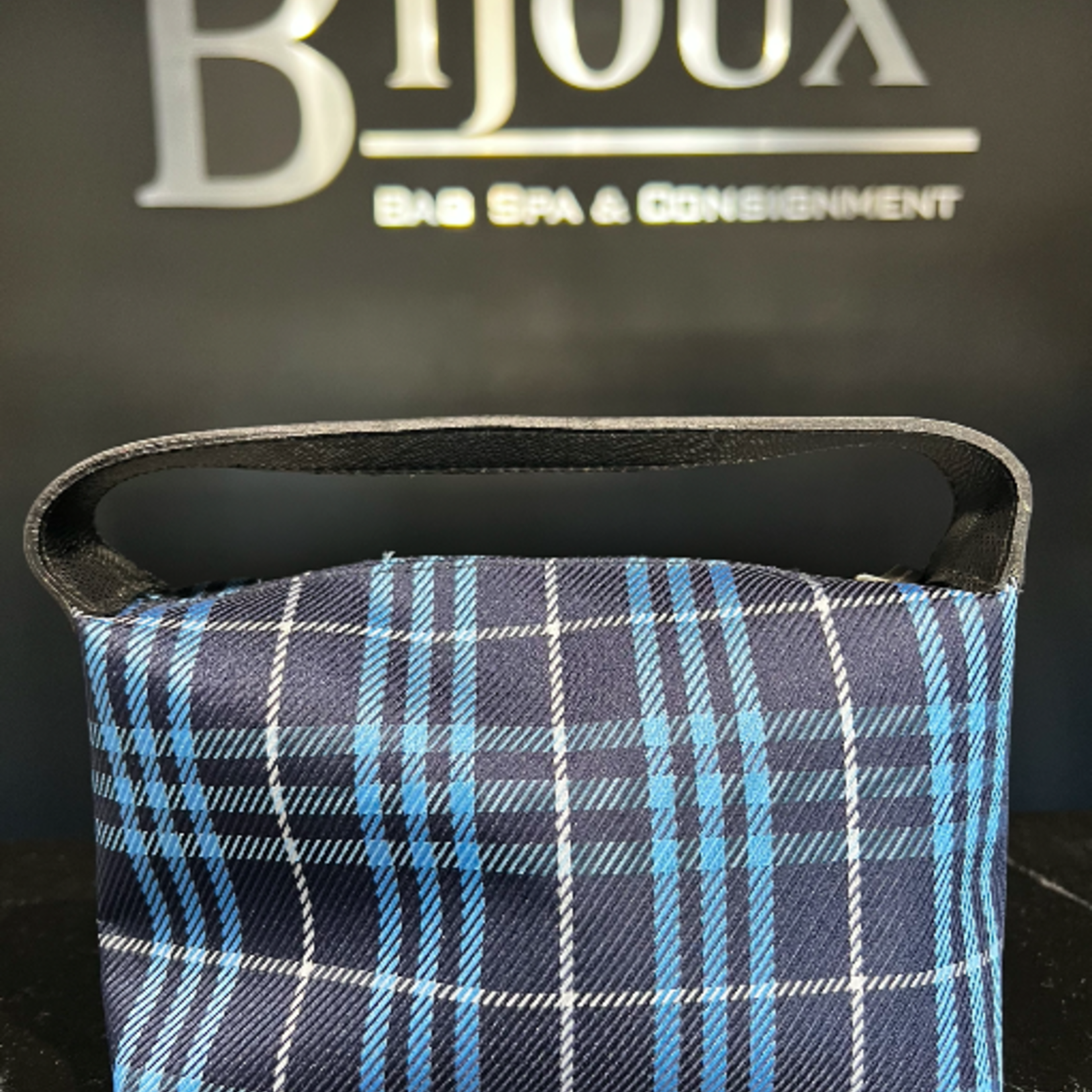 Burberry SOLD - Burberry Small Clutch Blue Plaid