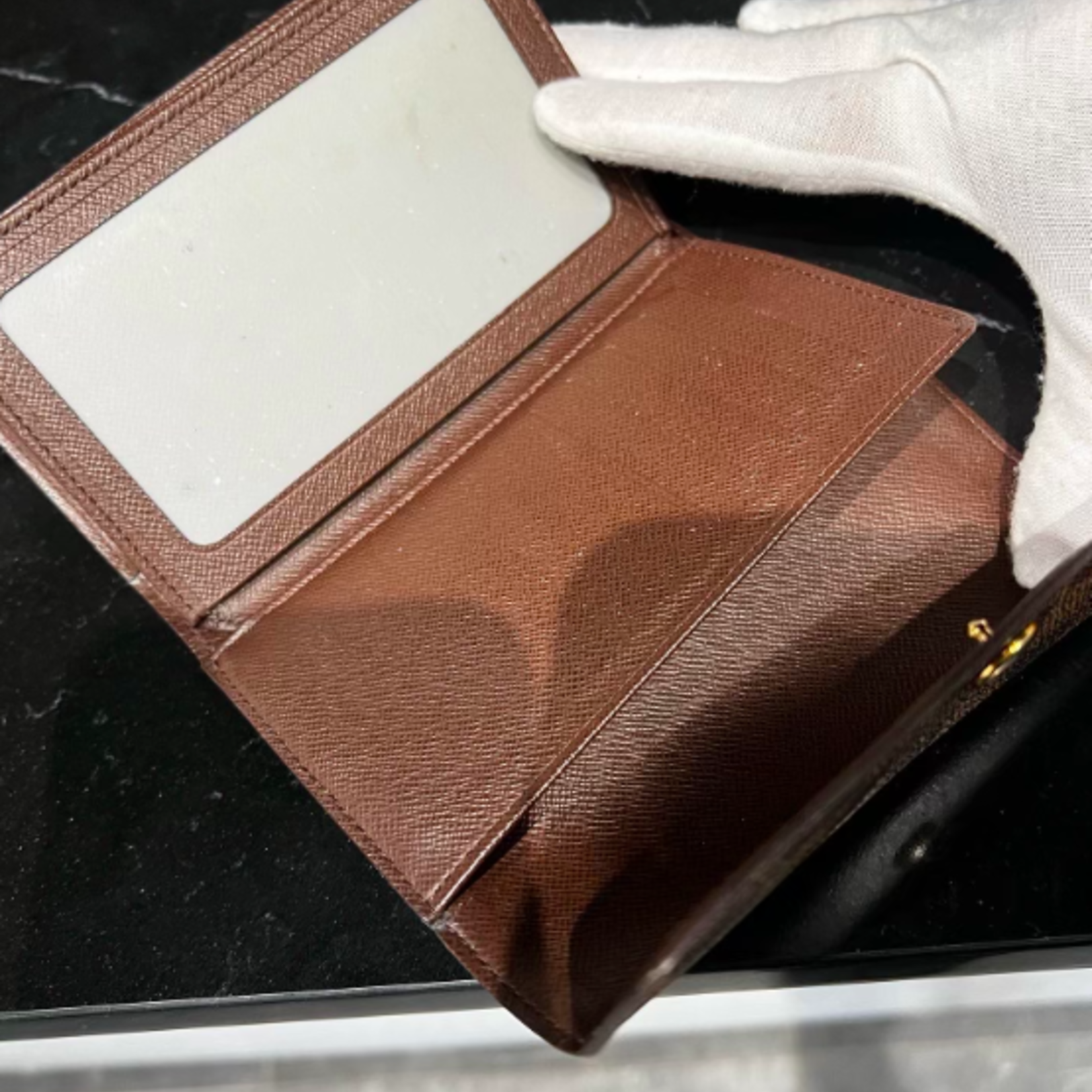 Louis Vuitton Louis Vuitton Damier Ebene Fold Over Wallet