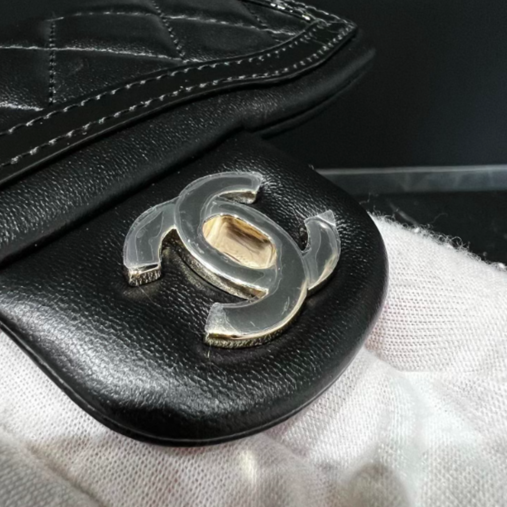 Chanel SOLD - 2023 Chanel Mini Flap with Patent Trim